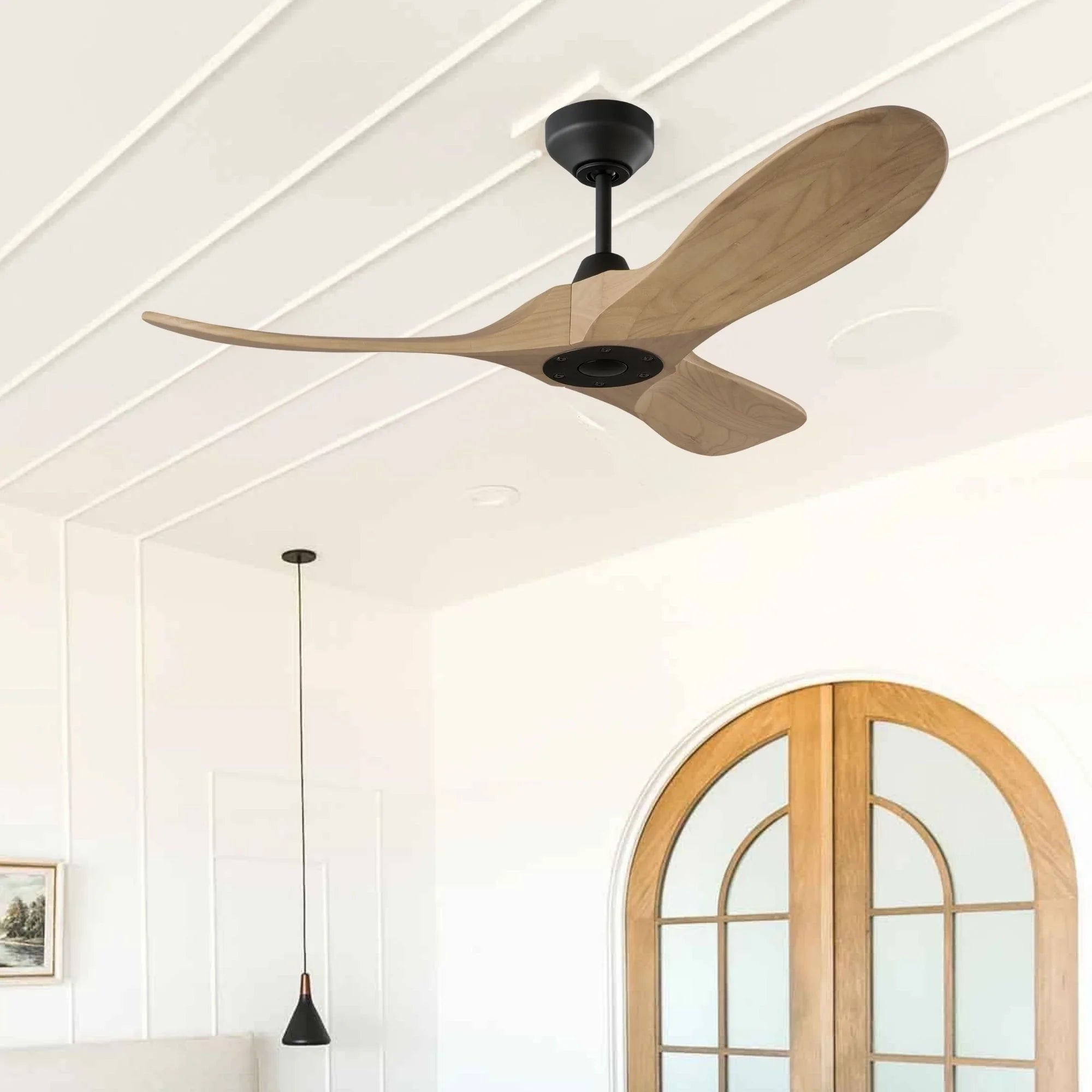 Maverick Smart 44" Black & Honey Ceiling Fan with Remote