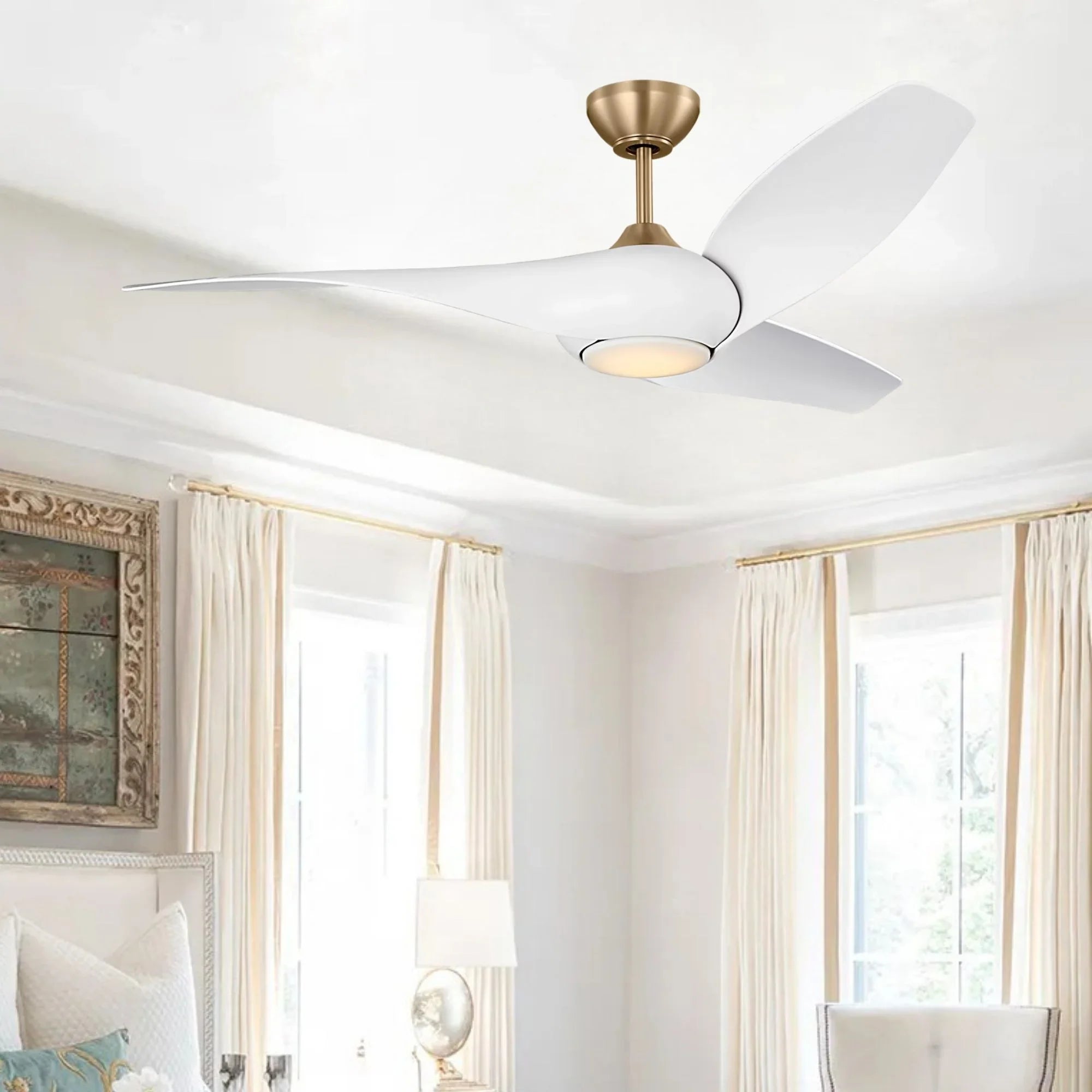 Topan Smart 52" Burnished Brass LED Ceiling Fan with Remote