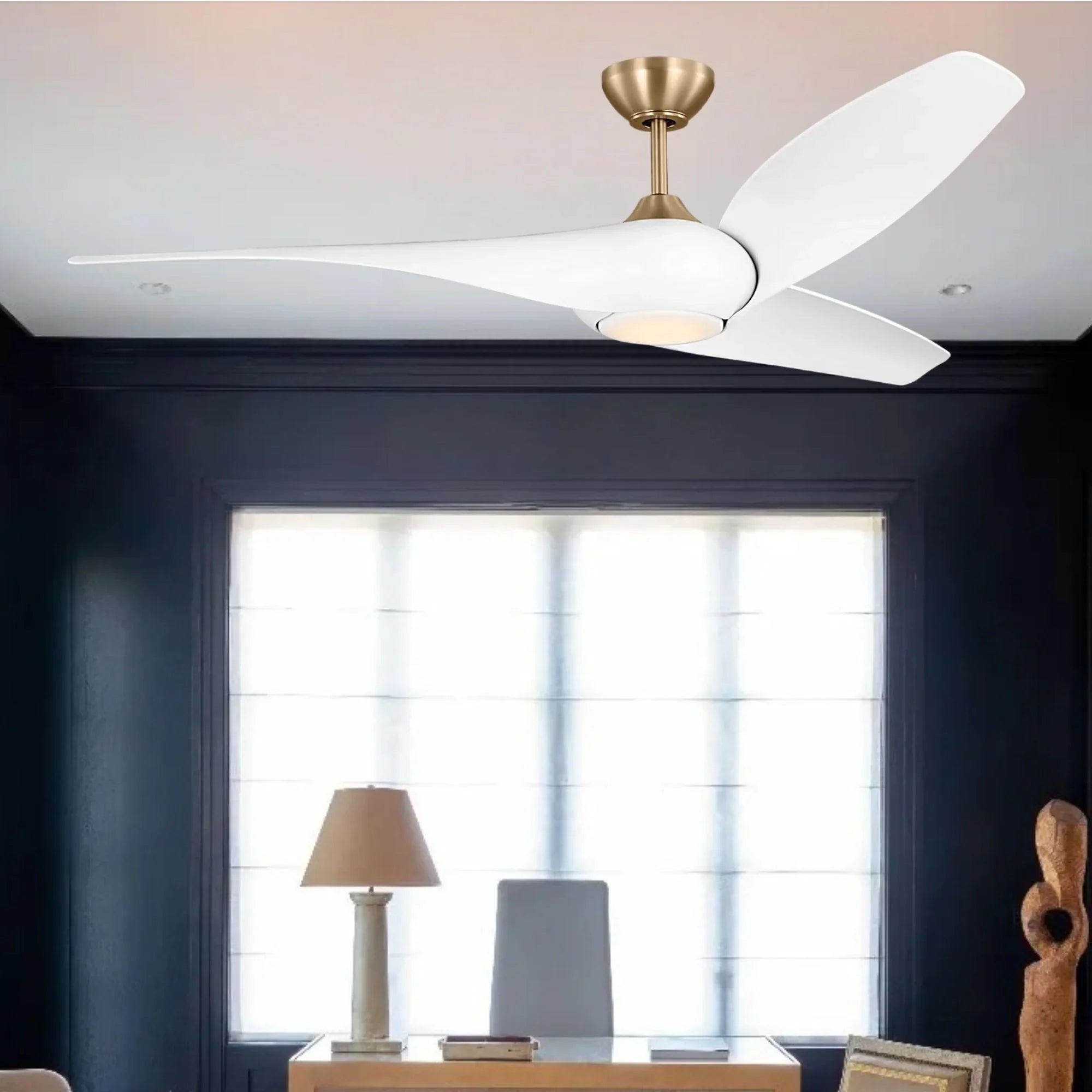 Topan Smart 60" Burnished Brass LED Ceiling Fan with Remote