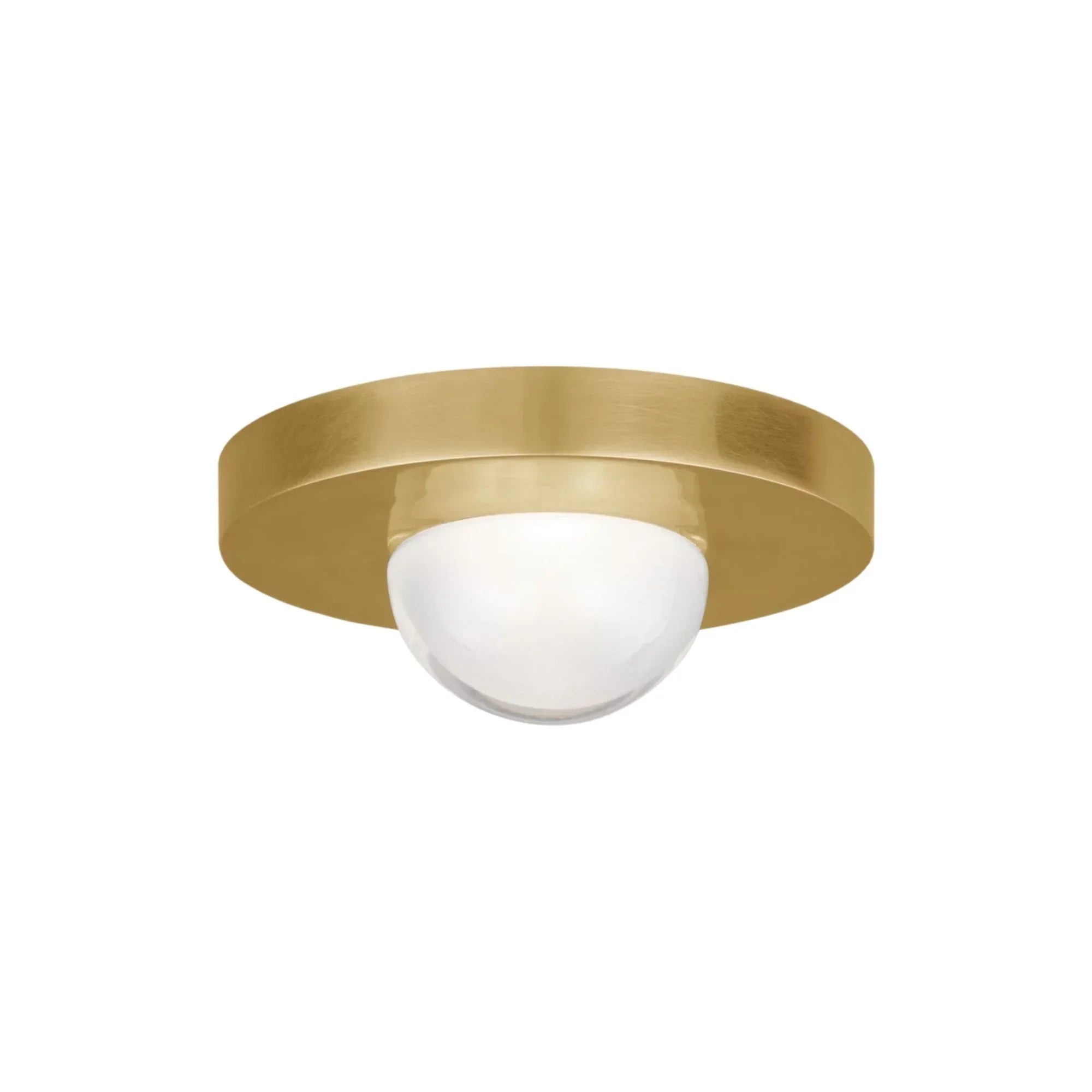 Ebell 5" LED Mini Flush Mount, 120-277V, Natural Brass Finish