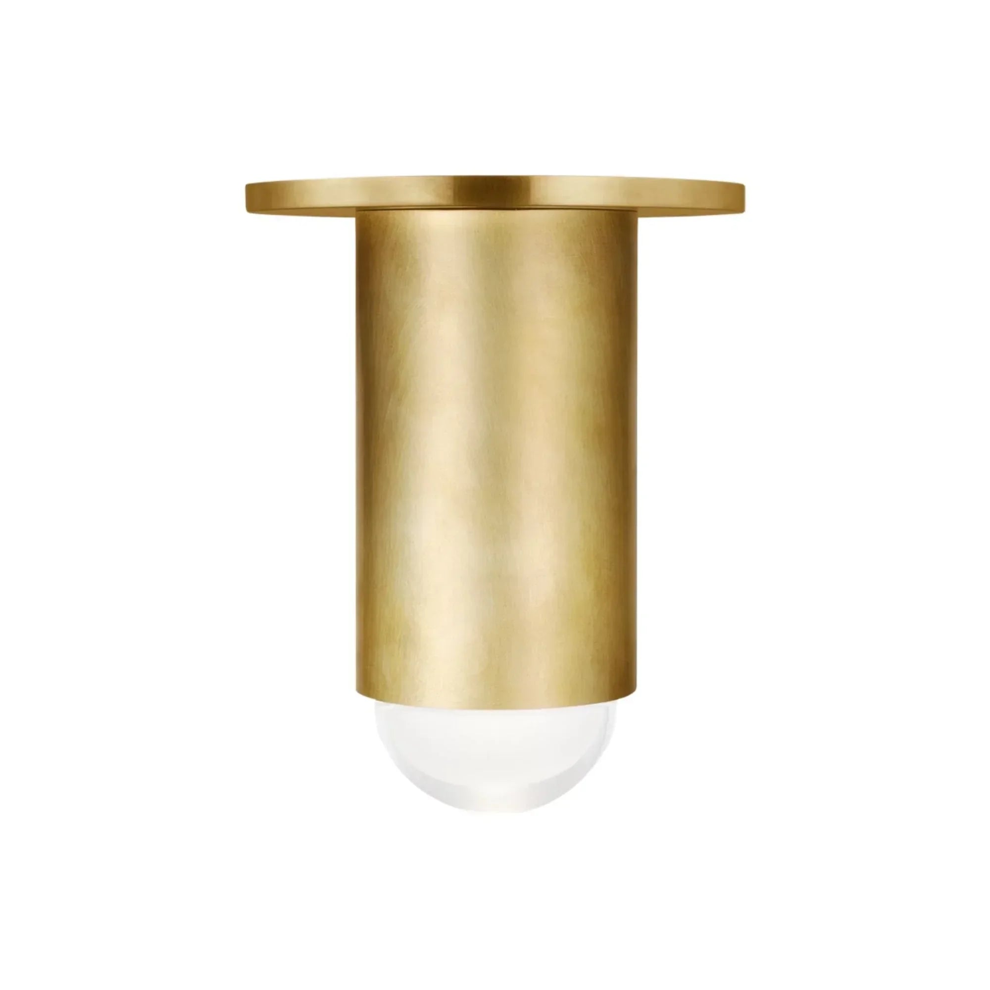 Ebell 6" LED Small Flush Mount, 120-277V, Natural Brass Finish