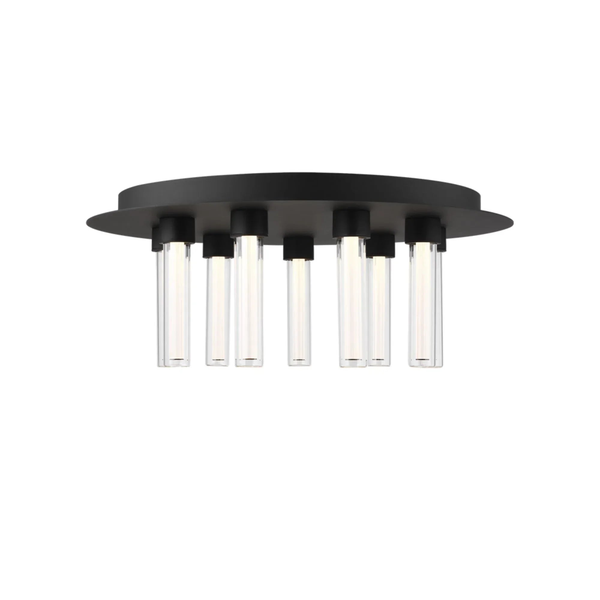 Kola 22" 9-Light LED Flush Mount, 277V, Nightshade Black Finish