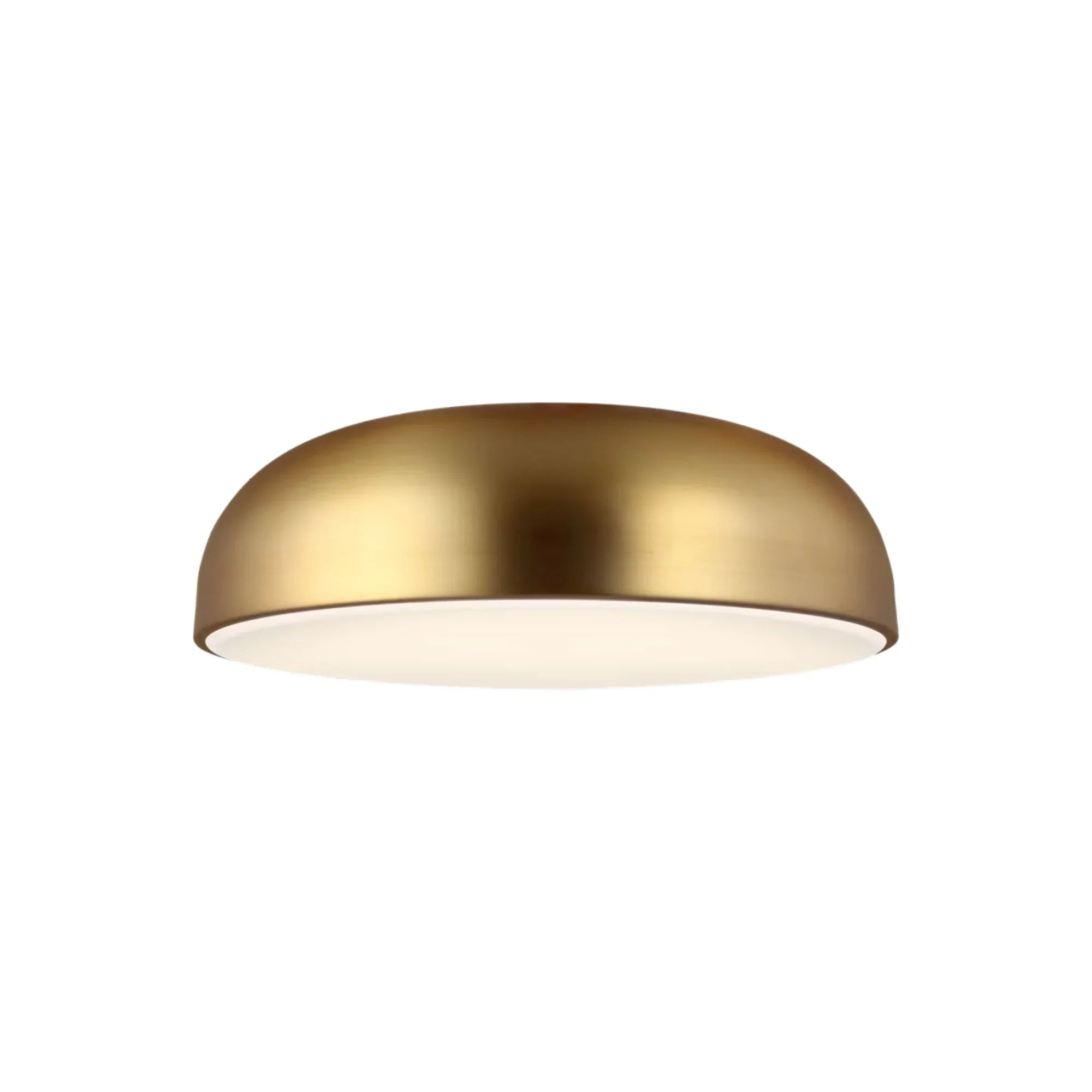 Kosa 13" LED Flush Mount, 277V, Aged Brass Finish