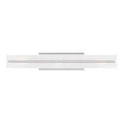 Dex 30" Large 3-Light LED Bathroom Vanity, Chrome Finish