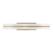 Dex 30" Large 3-Light LED Bathroom Vanity, Satin Brass Finish