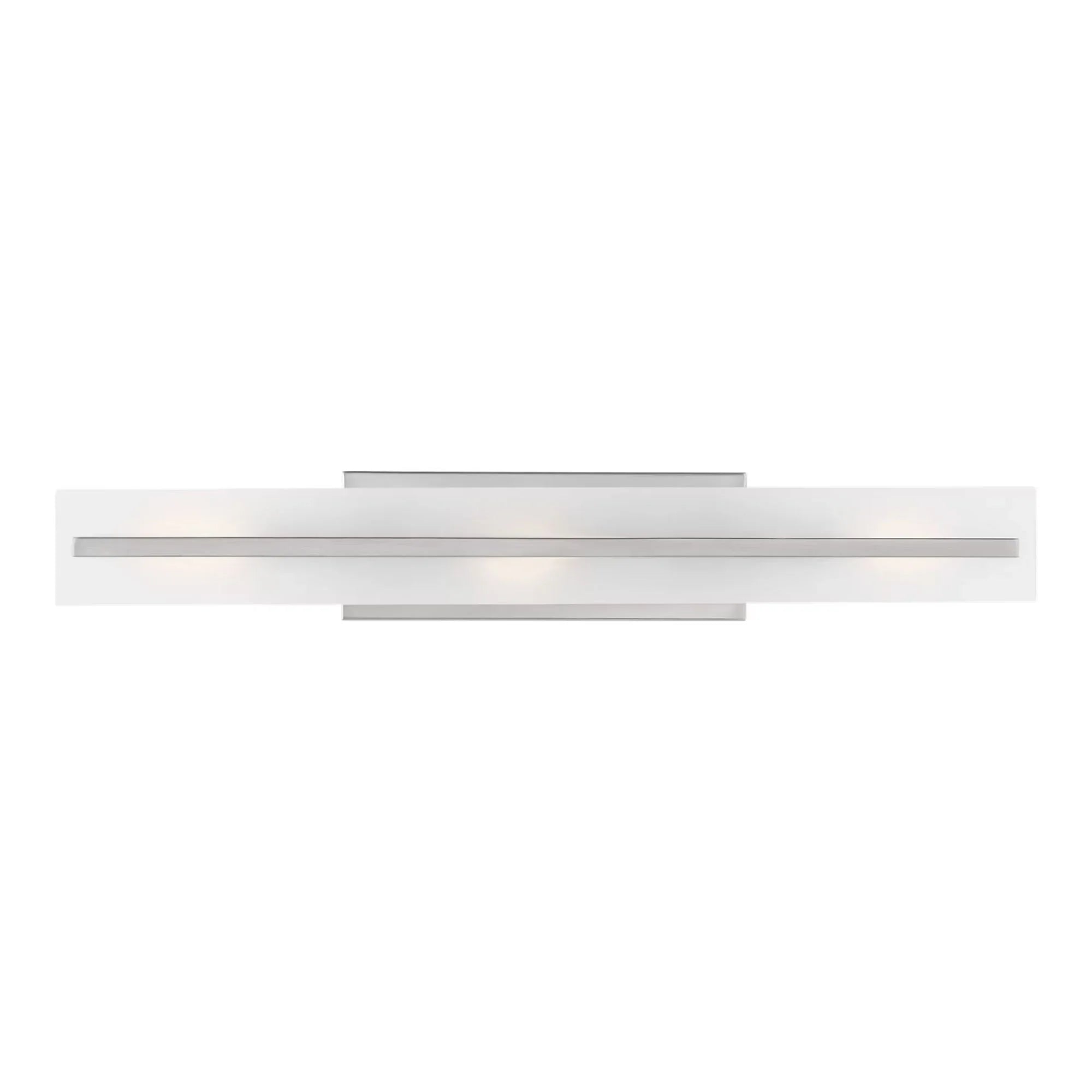 Dex 30" Large 3-Light LED Bathroom Vanity, Brushed Nickel Finish