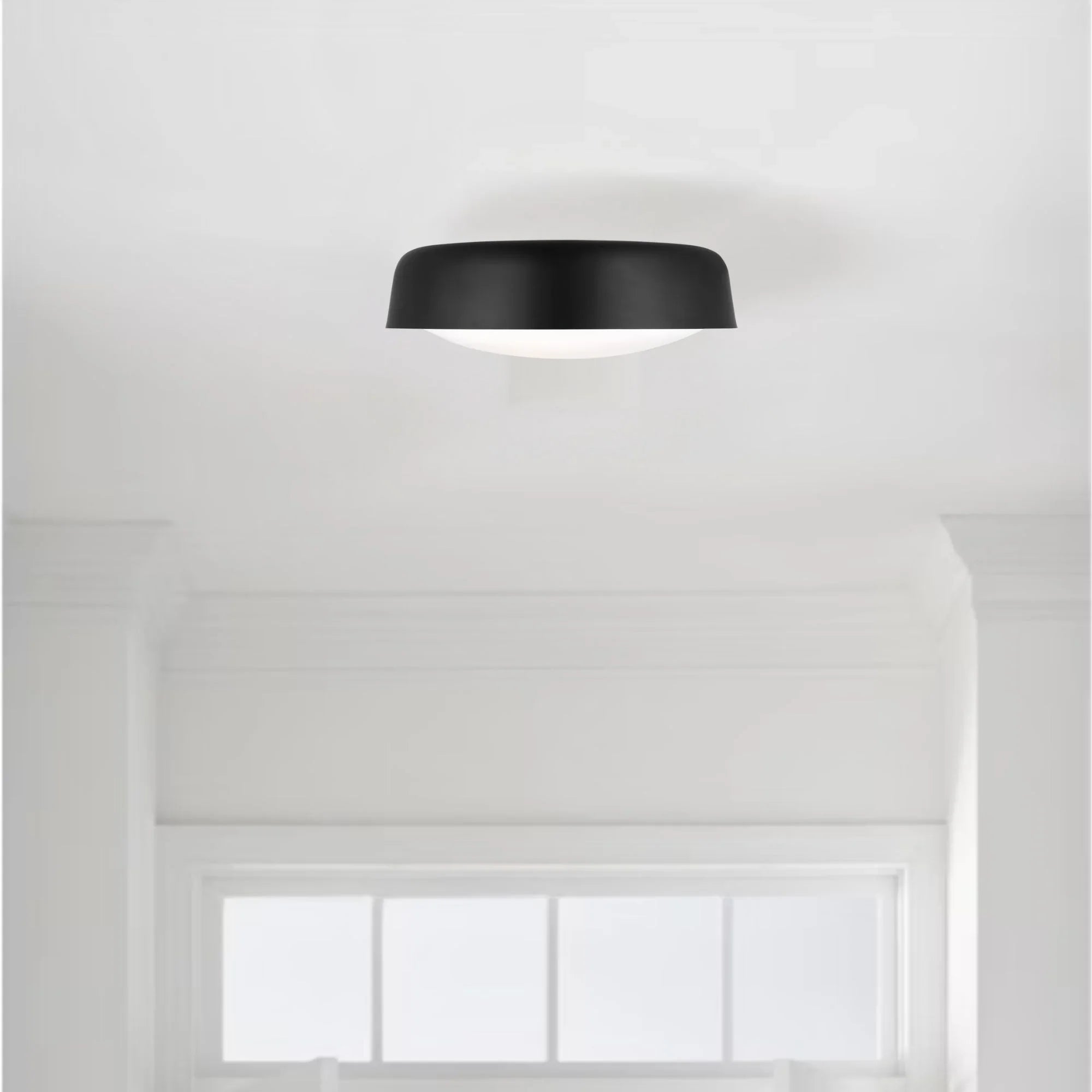 Draper 16" 2-Light Flush Mount, Midnight Black Finish
