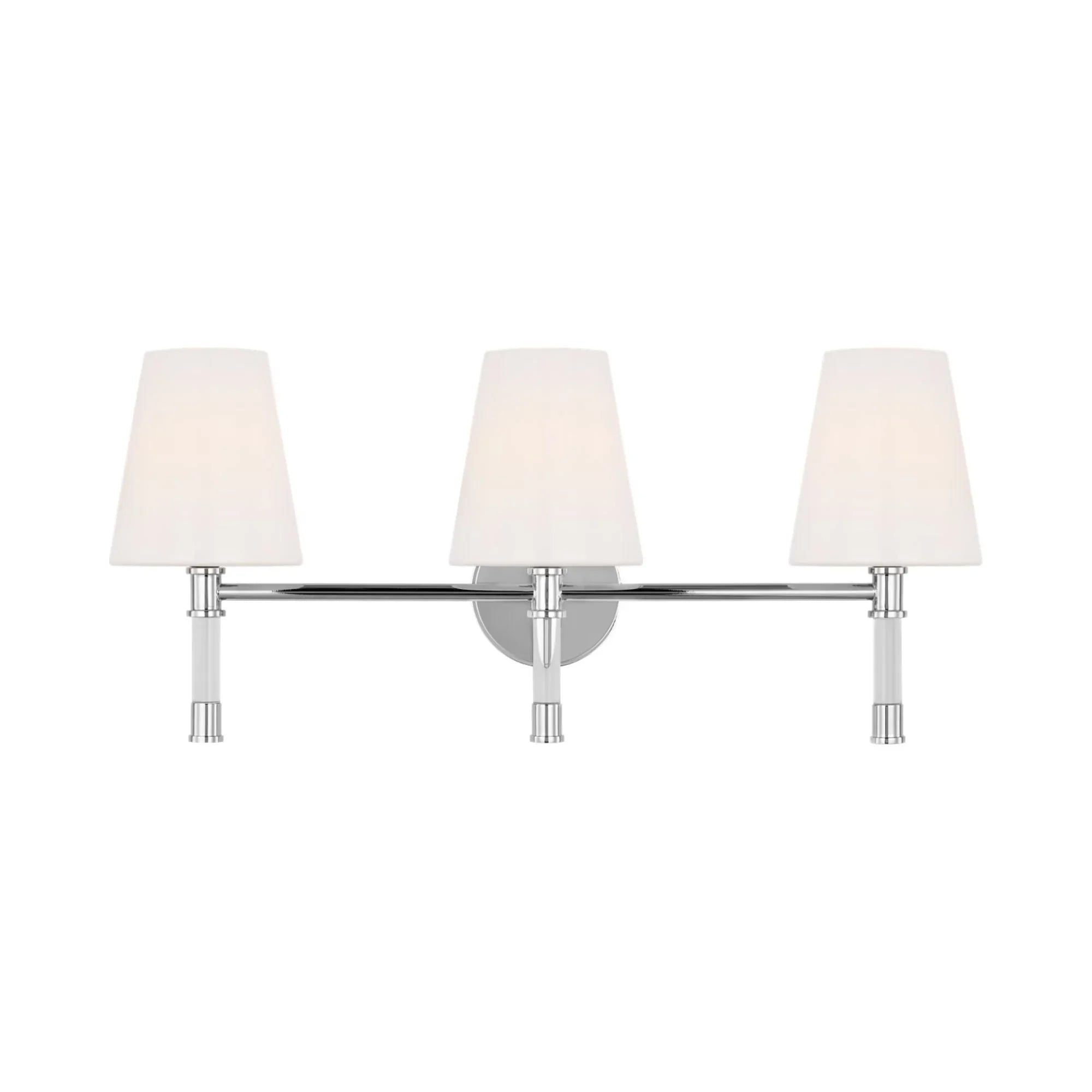 Hanover 25" 3-Light Bathroom Vanity, Polished Nickel Finish