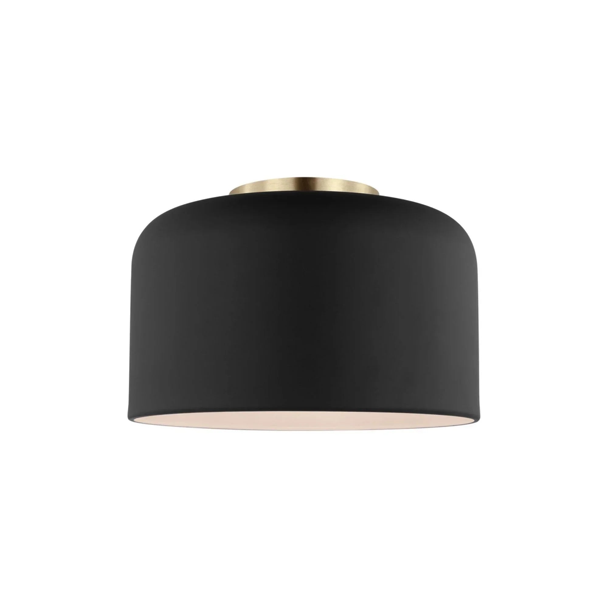 Malone 11" Small Flush Mount, Midnight Black Finish