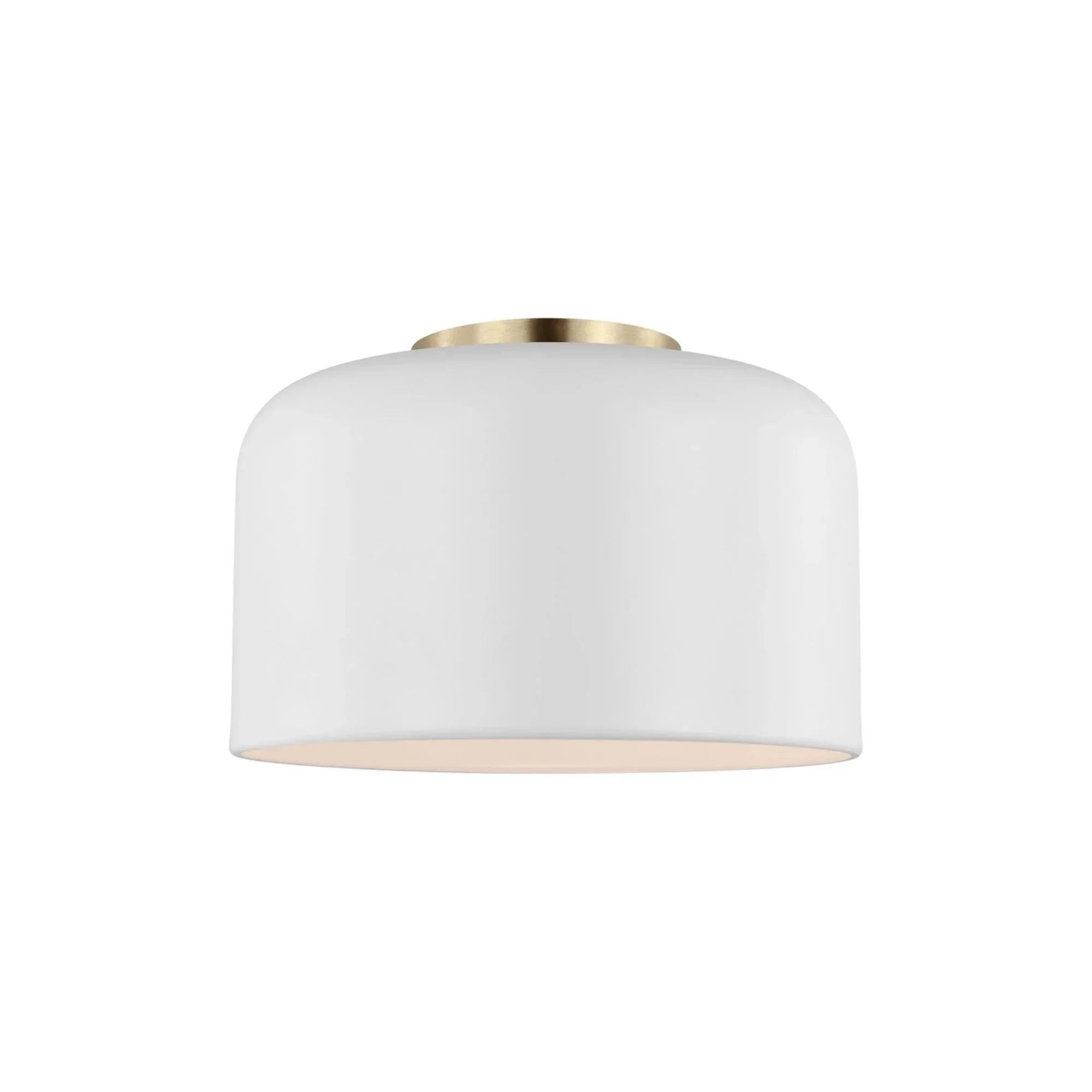 Malone 11" Small Flush Mount, Matte White Finish