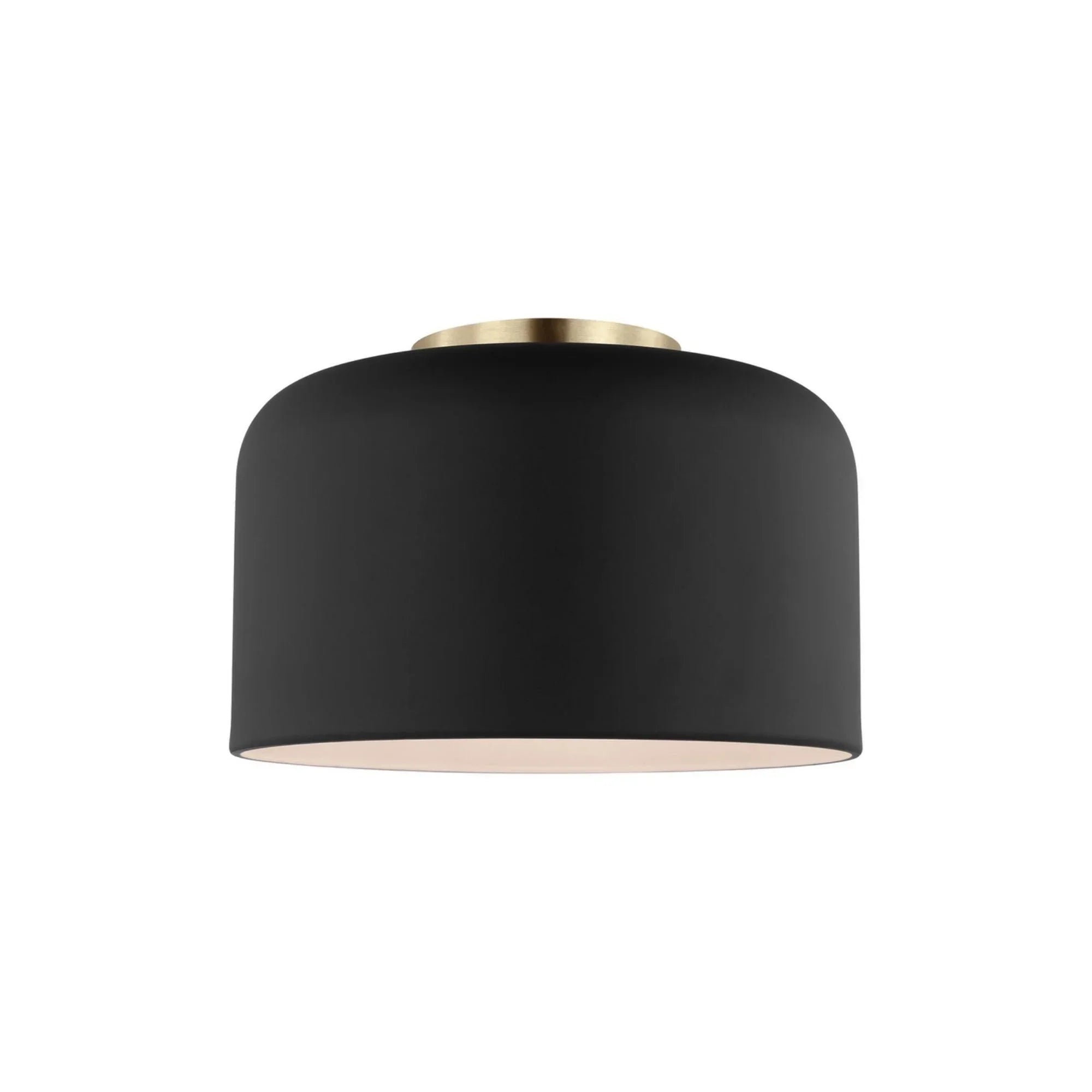 Malone 11" LED Small Flush Mount, Midnight Black Finish