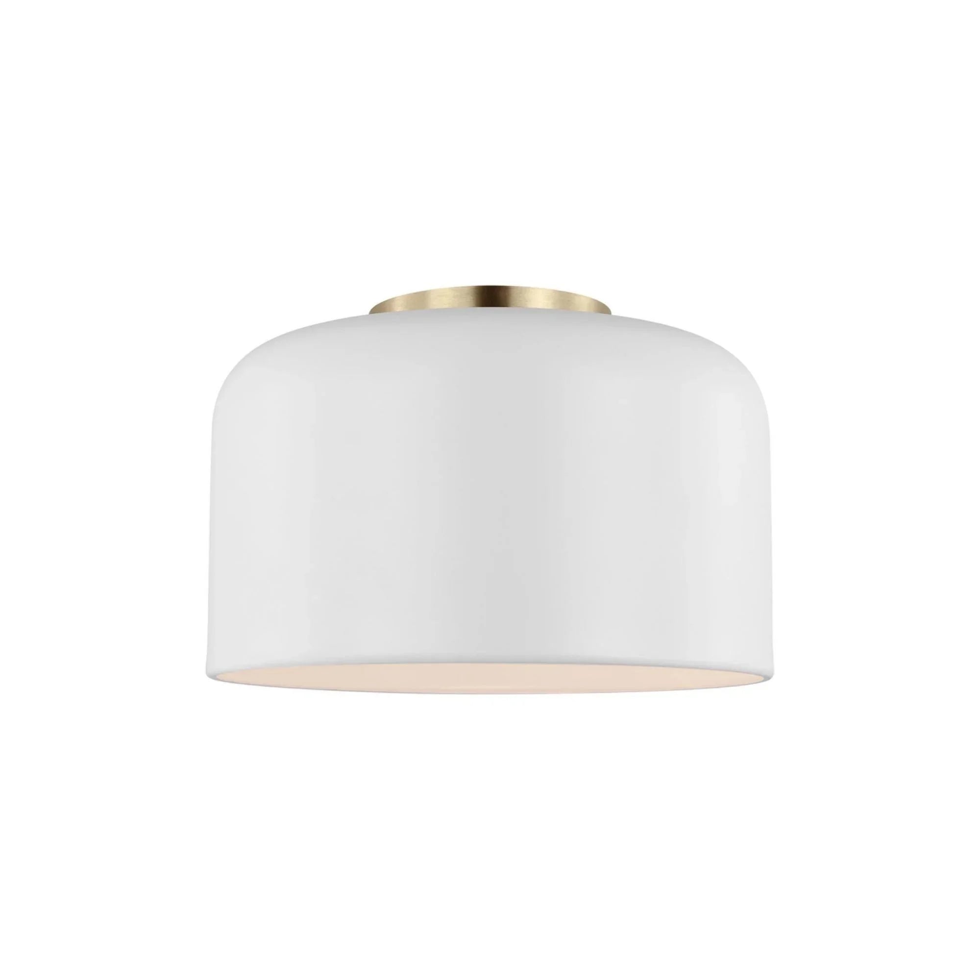 Malone 11" LED Small Flush Mount, Matte White Finish