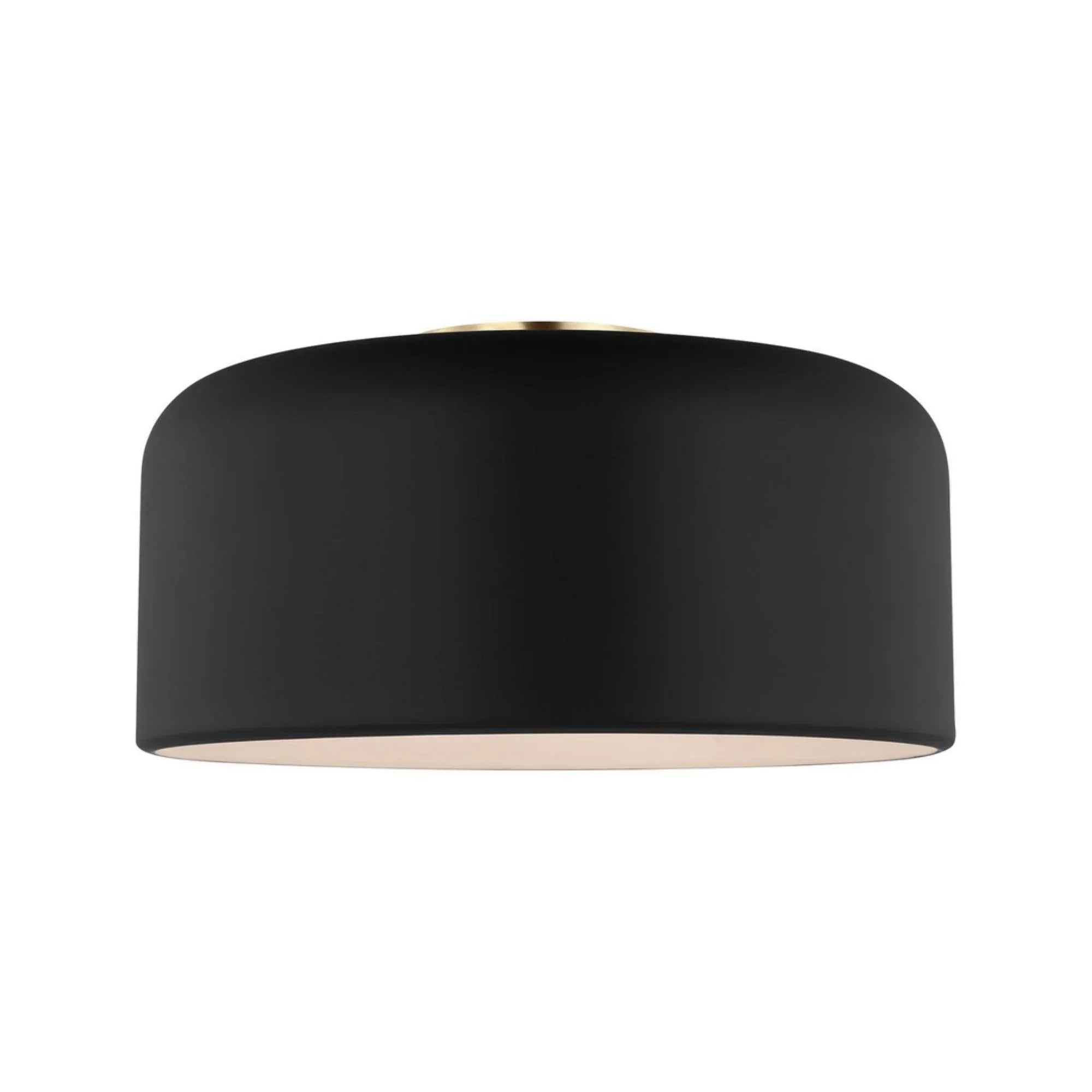 Malone 14" Medium Flush Mount, Midnight Black Finish