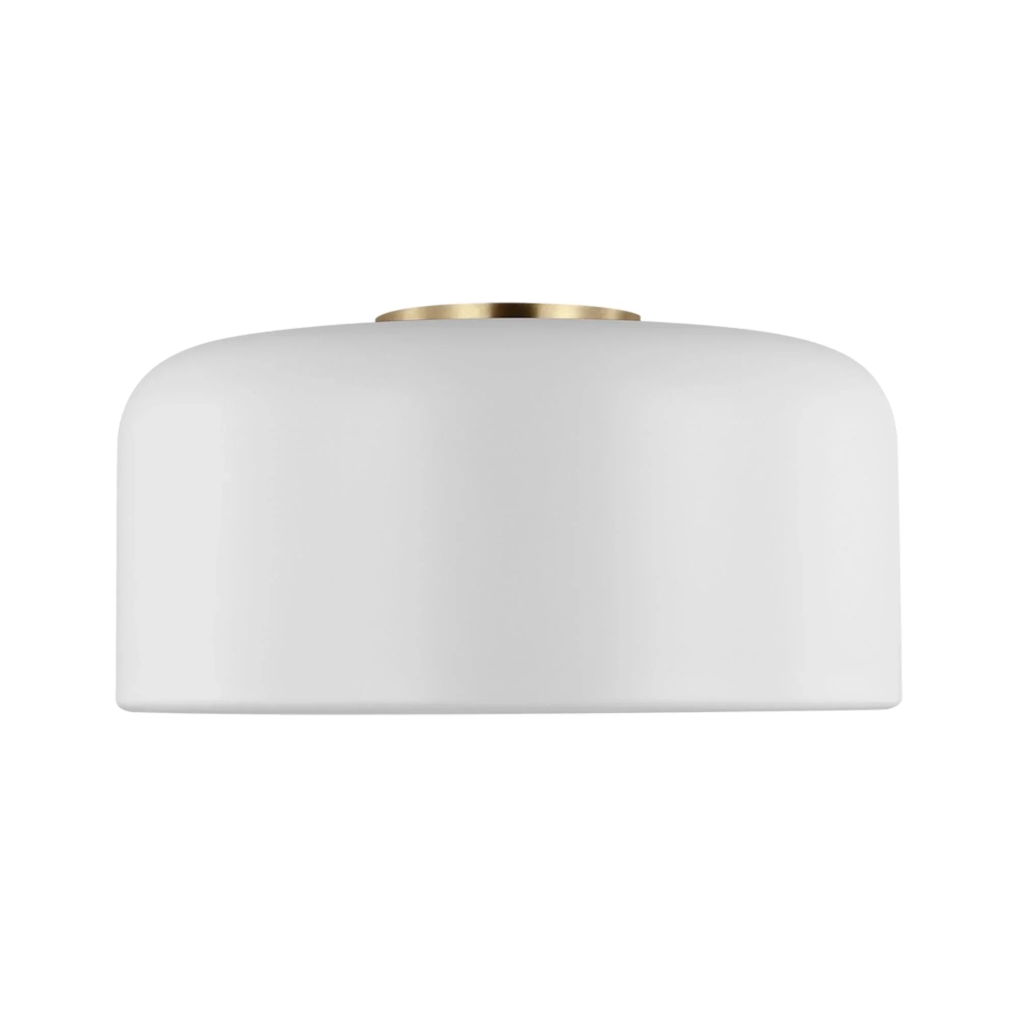 Malone 14" Medium Flush Mount, Matte White Finish