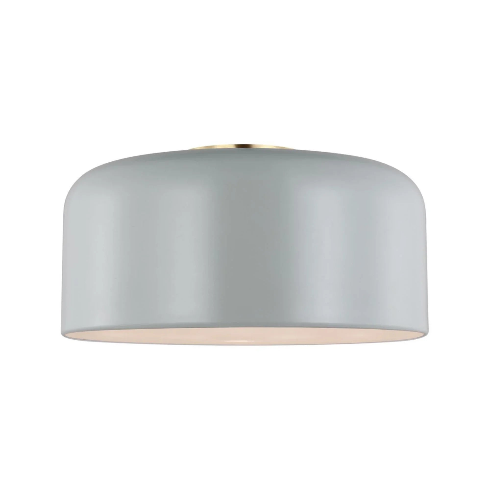Malone 14" Medium Flush Mount, Matte Grey Finish