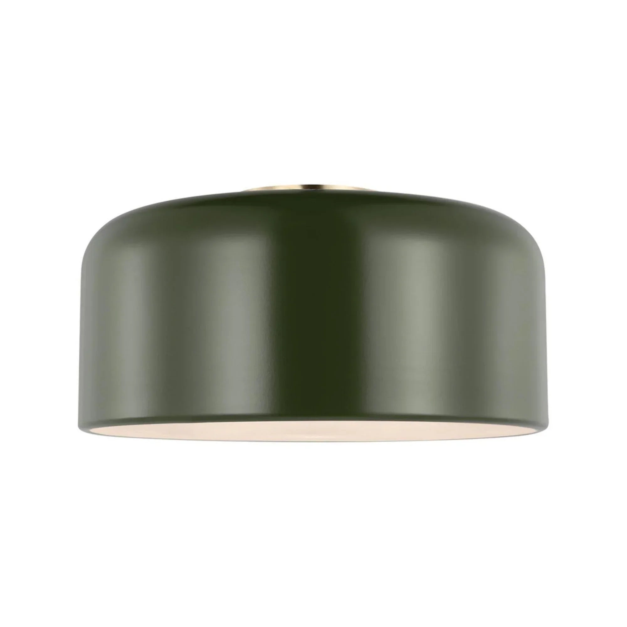 Malone 14" Medium Flush Mount, Olive Finish