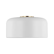 Malone 14" LED Medium Flush Mount, Matte White Finish