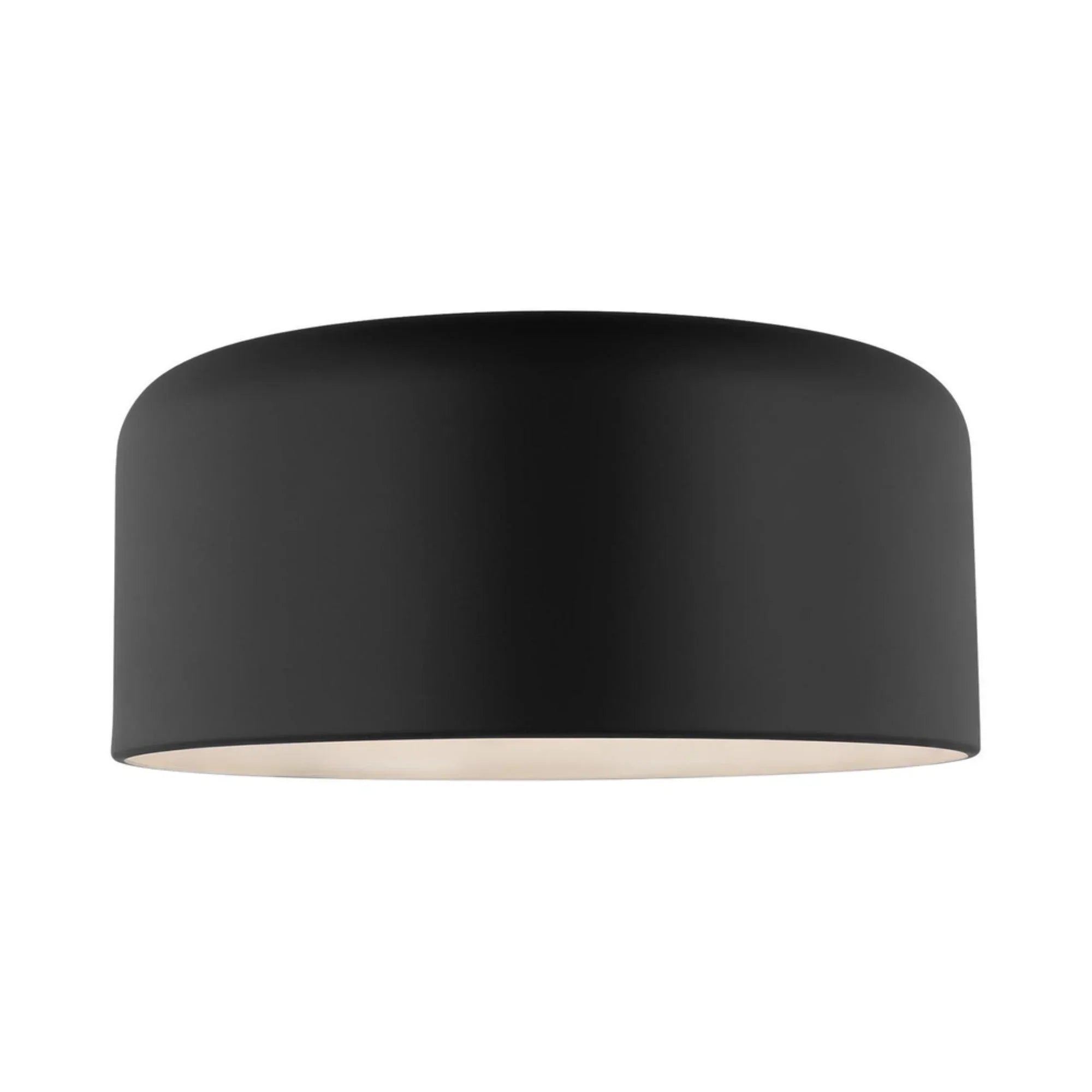 Malone 16" Large Flush Mount, Midnight Black Finish