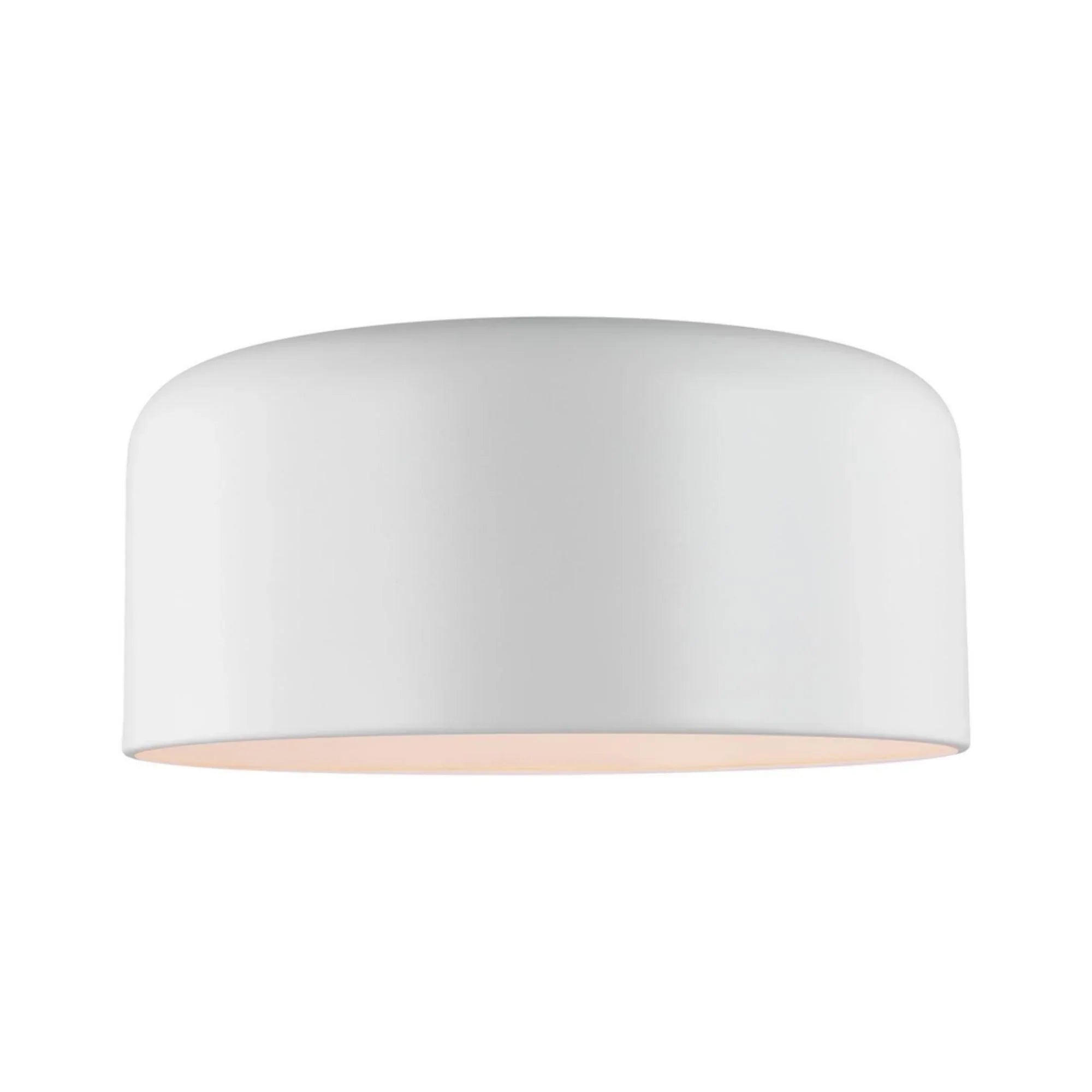 Malone 16" LED Large Flush Mount, Matte White Finish