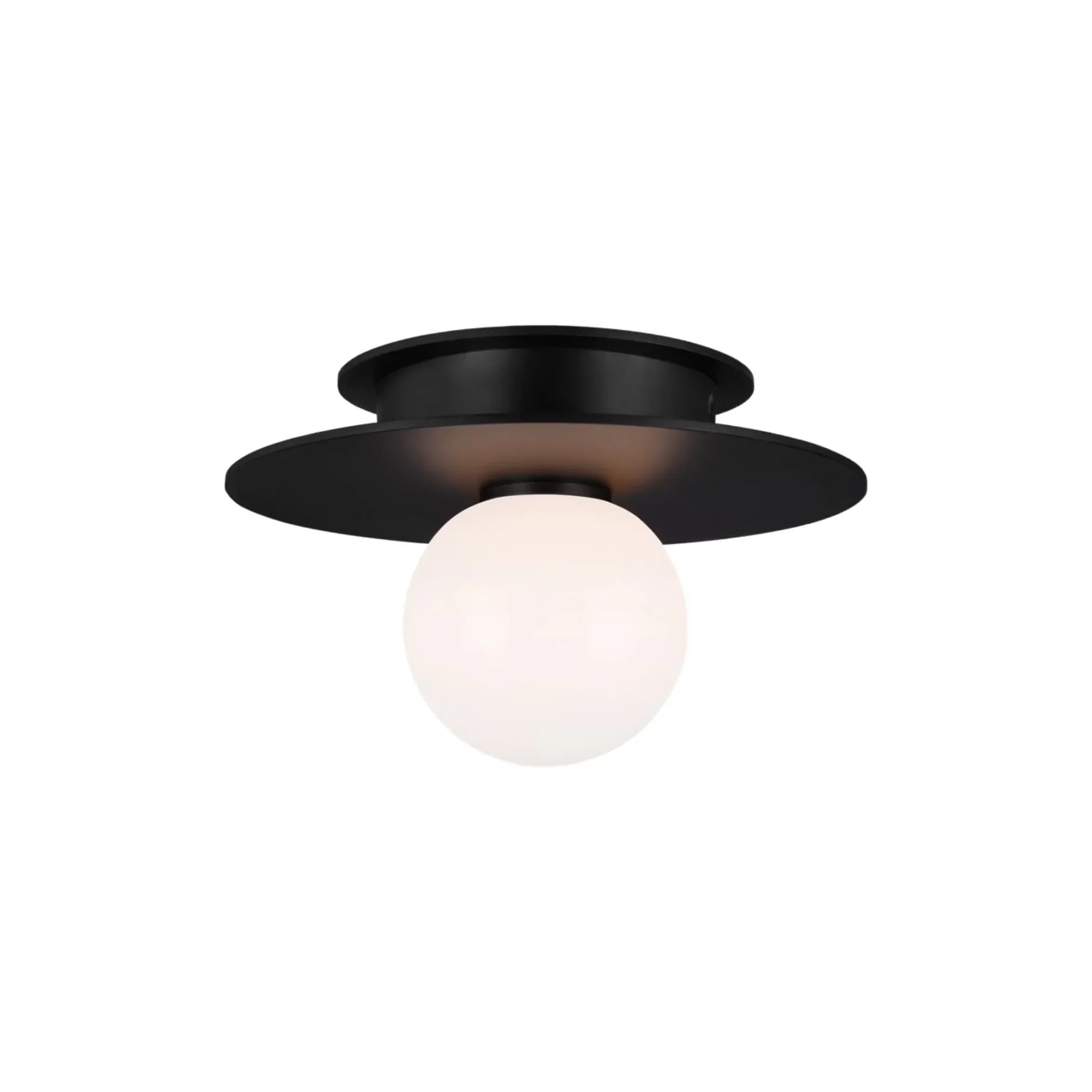 Nodes 8" Flush Mount, Midnight Black Finish