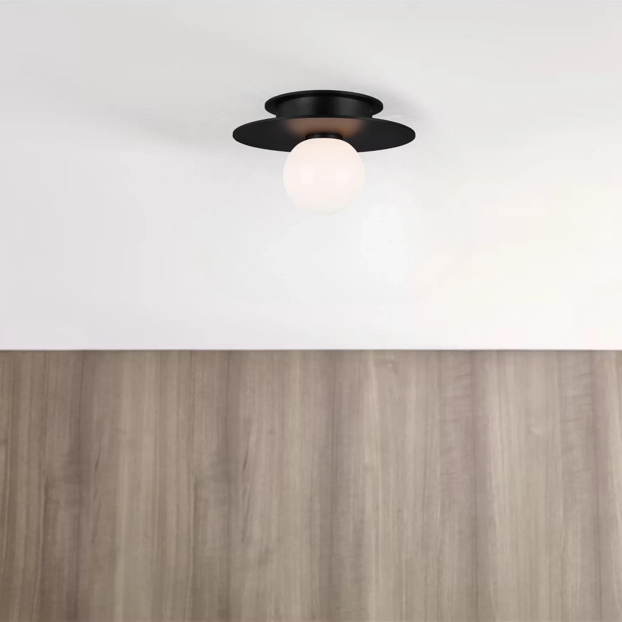 Nodes 8" Flush Mount, Midnight Black Finish