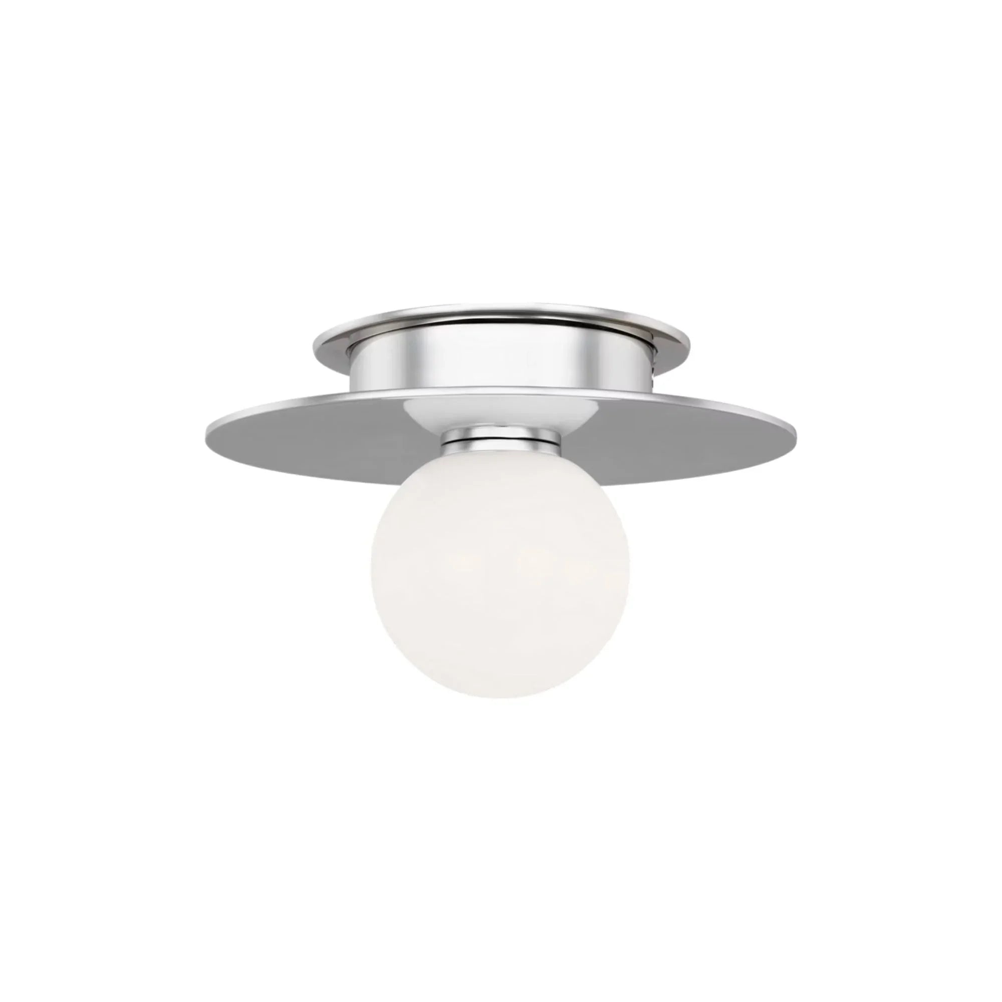 Nodes 8" Flush Mount, Polished Nickel Finish