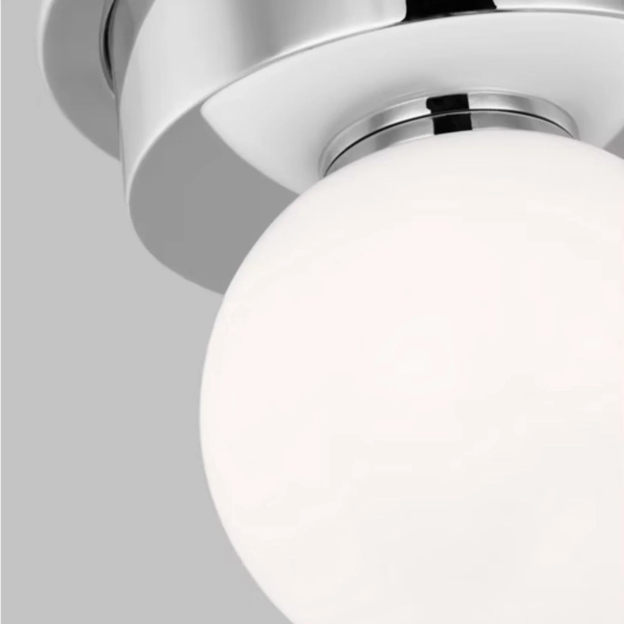 Nodes 8" Flush Mount, Polished Nickel Finish