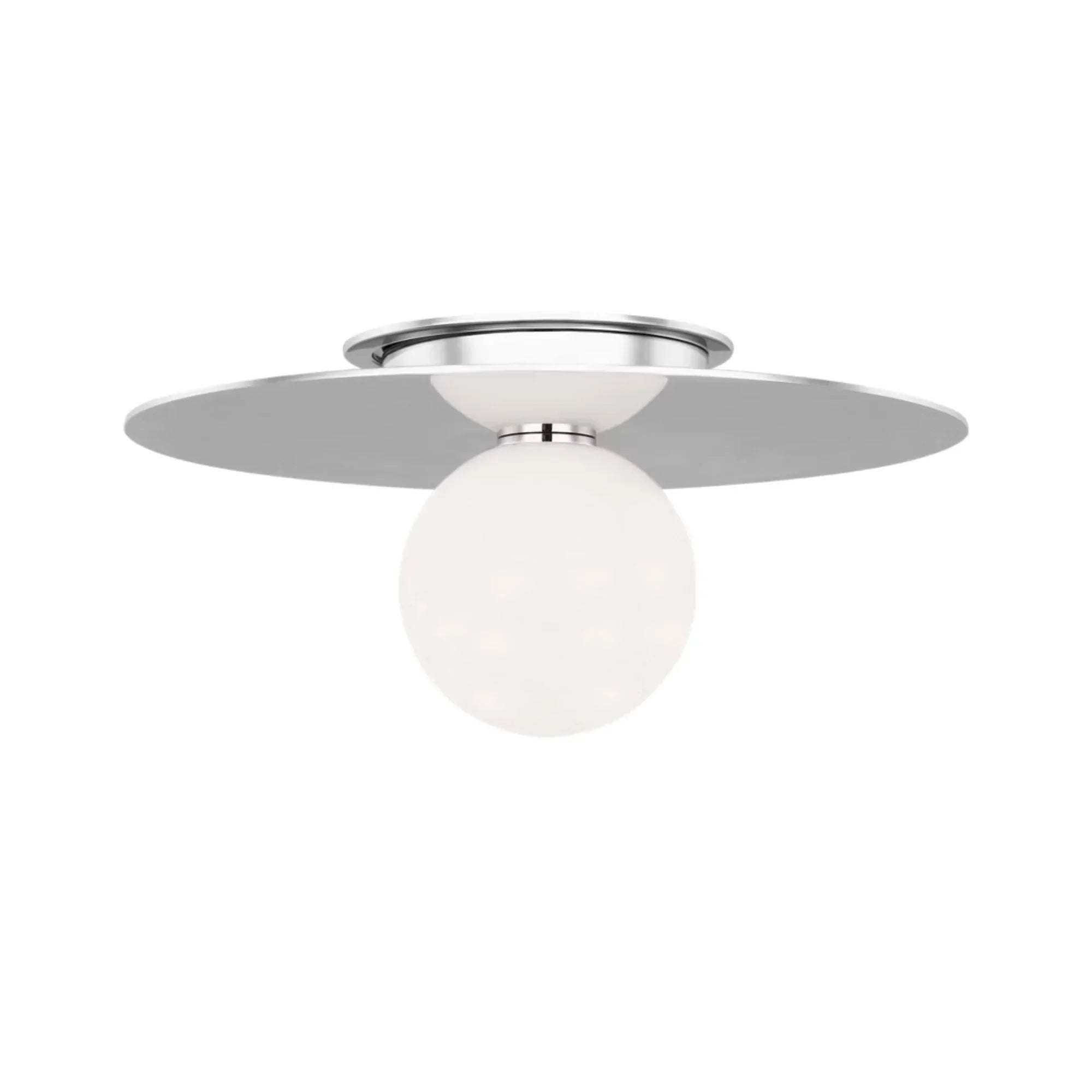 Nodes 14" Flush Mount, Polished Nickel Finish