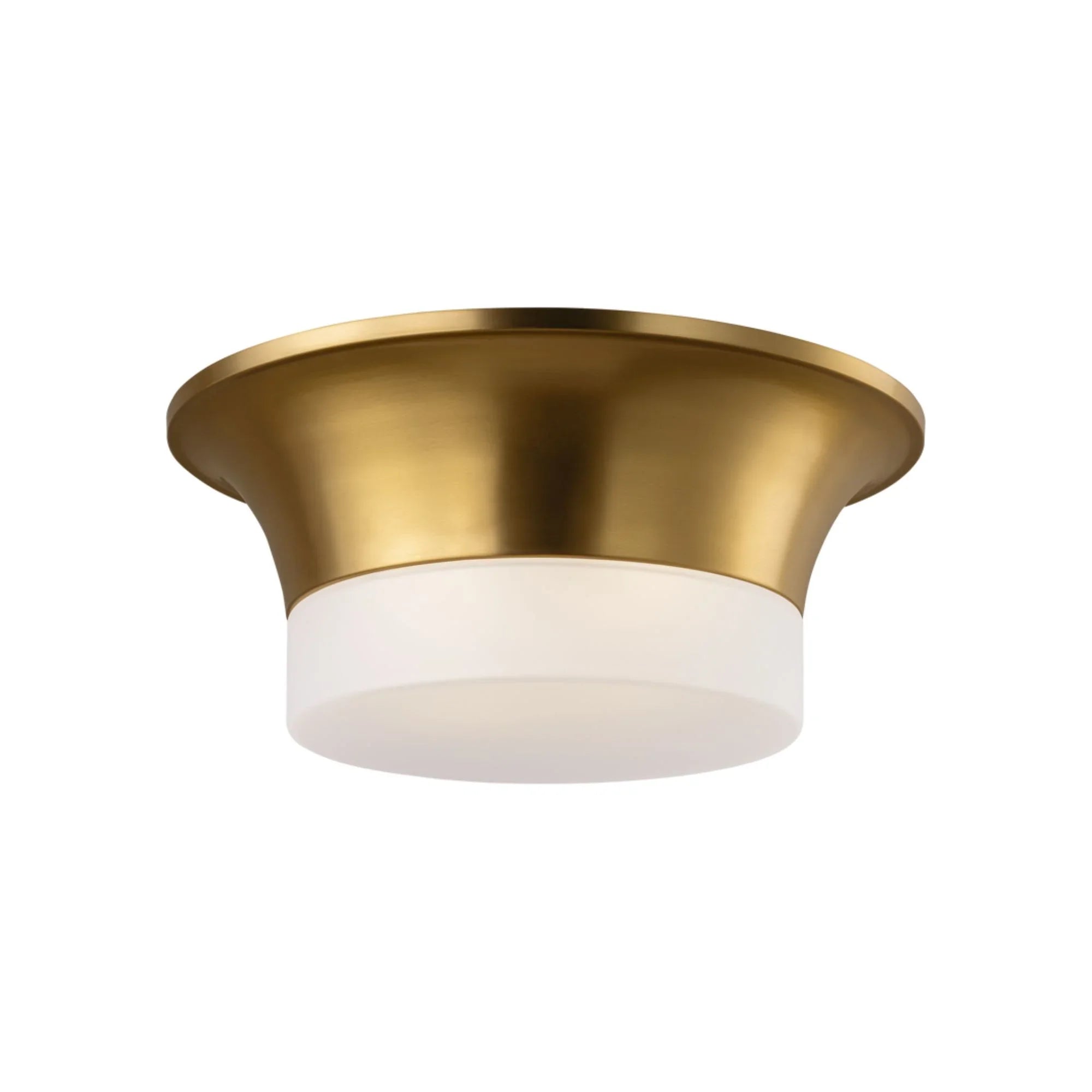 Sina 15" Flush Mount, Burnished Brass Finish