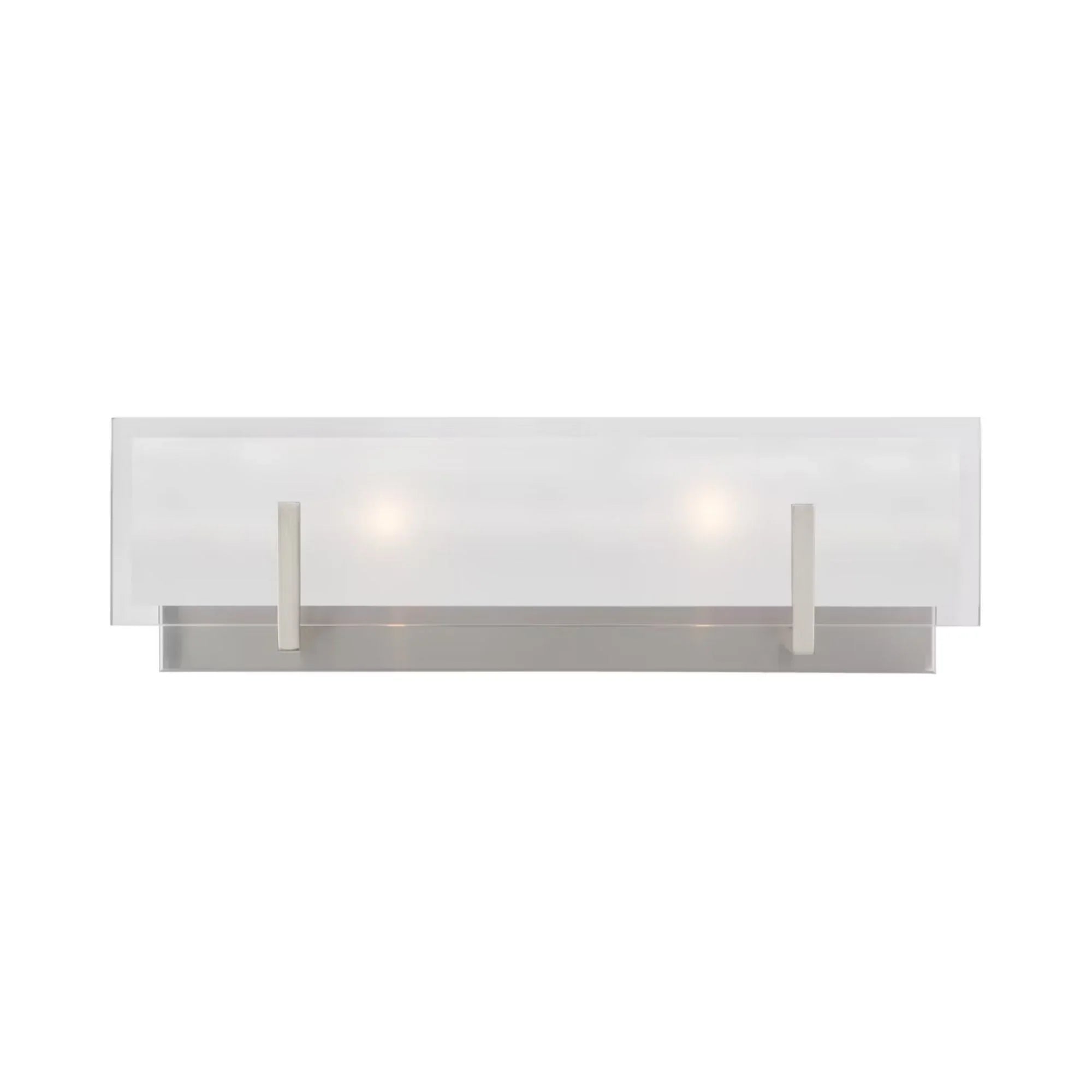 Syll 18" 2-Light LED Bathroom Vanity, Brushed Nickel Finish