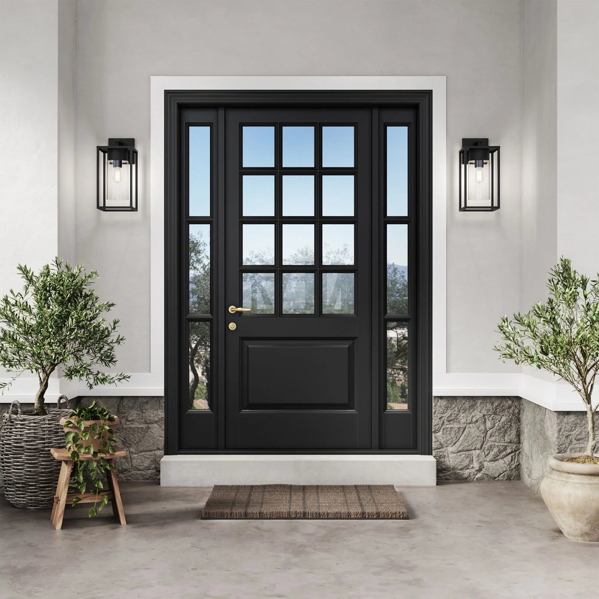 Vado 23" X-Large Outdoor Wall Lantern, Black Finish