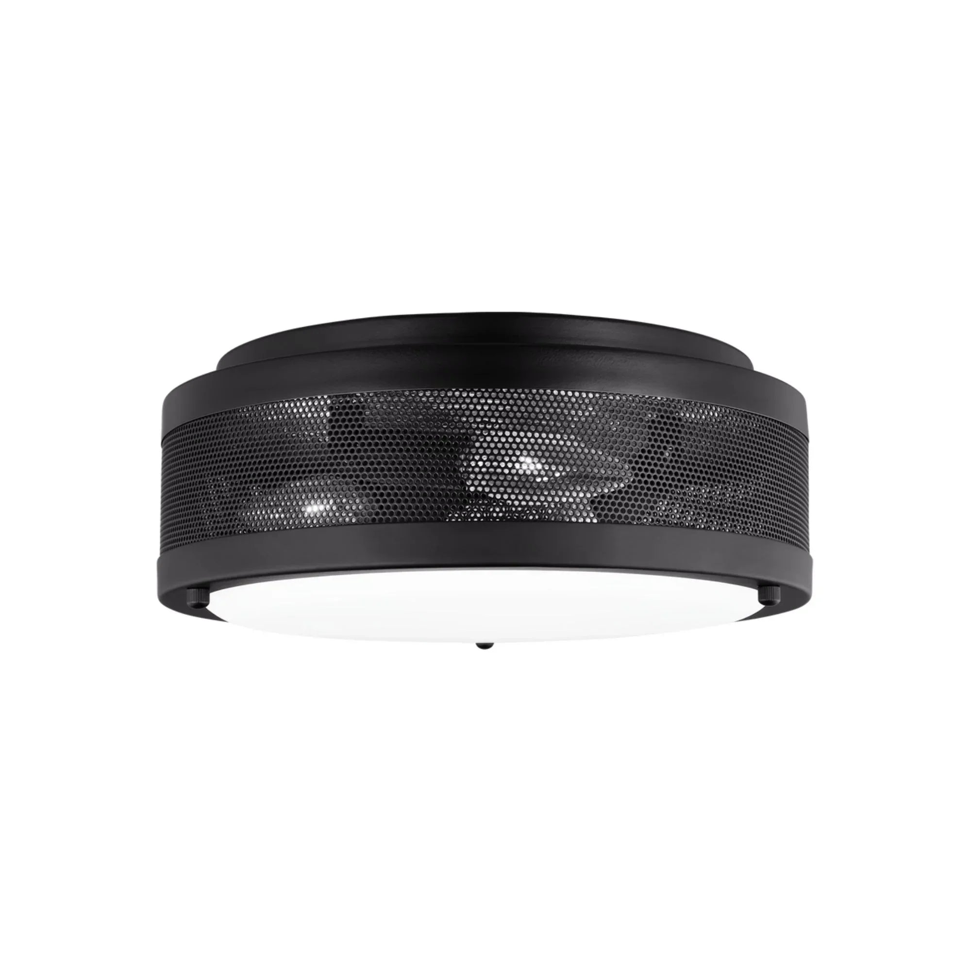 Vander 12" 3-Light Flush Mount, Midnight Black Finish