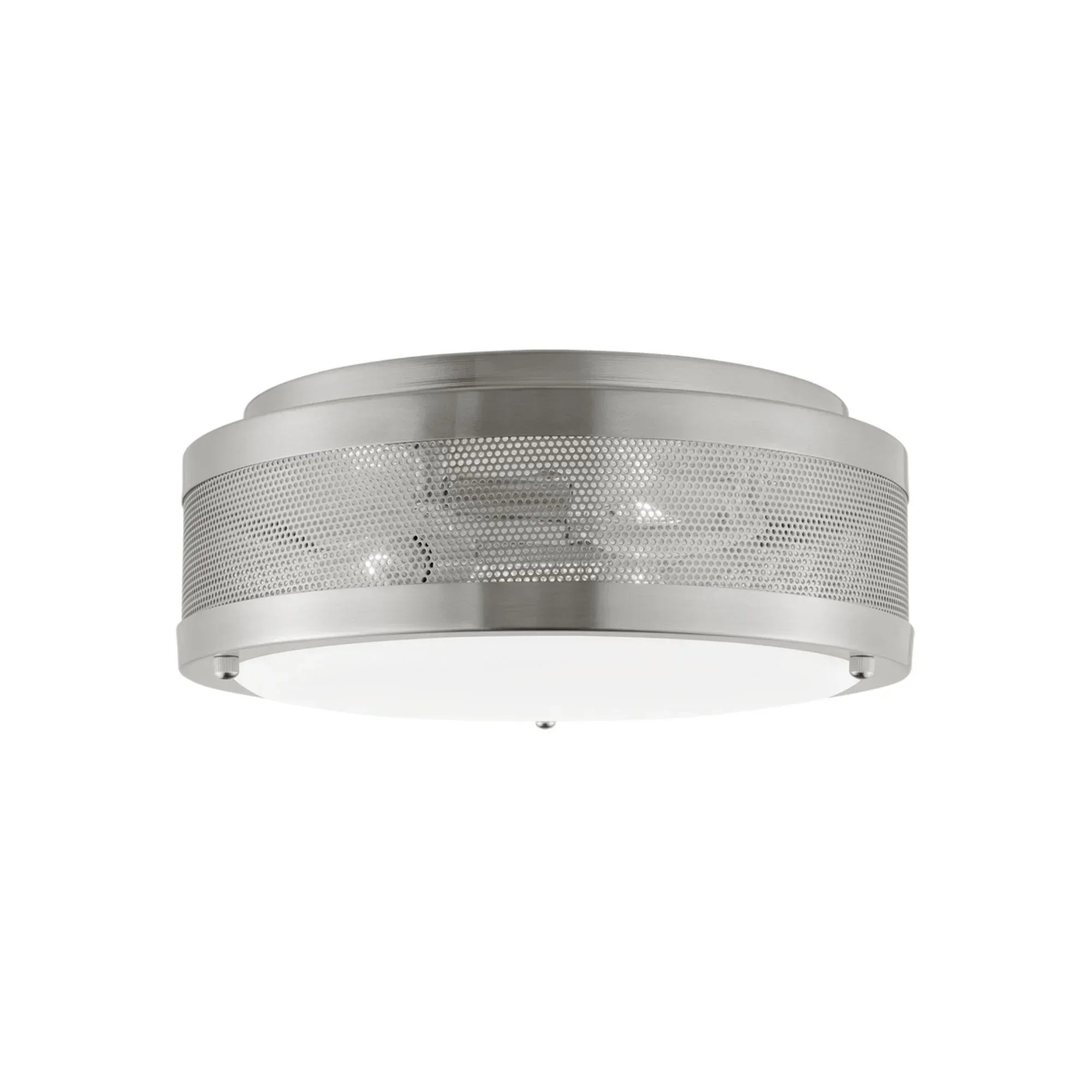 Vander 12" 3-Light LED Flush Mount, Brushed Nickel Finish