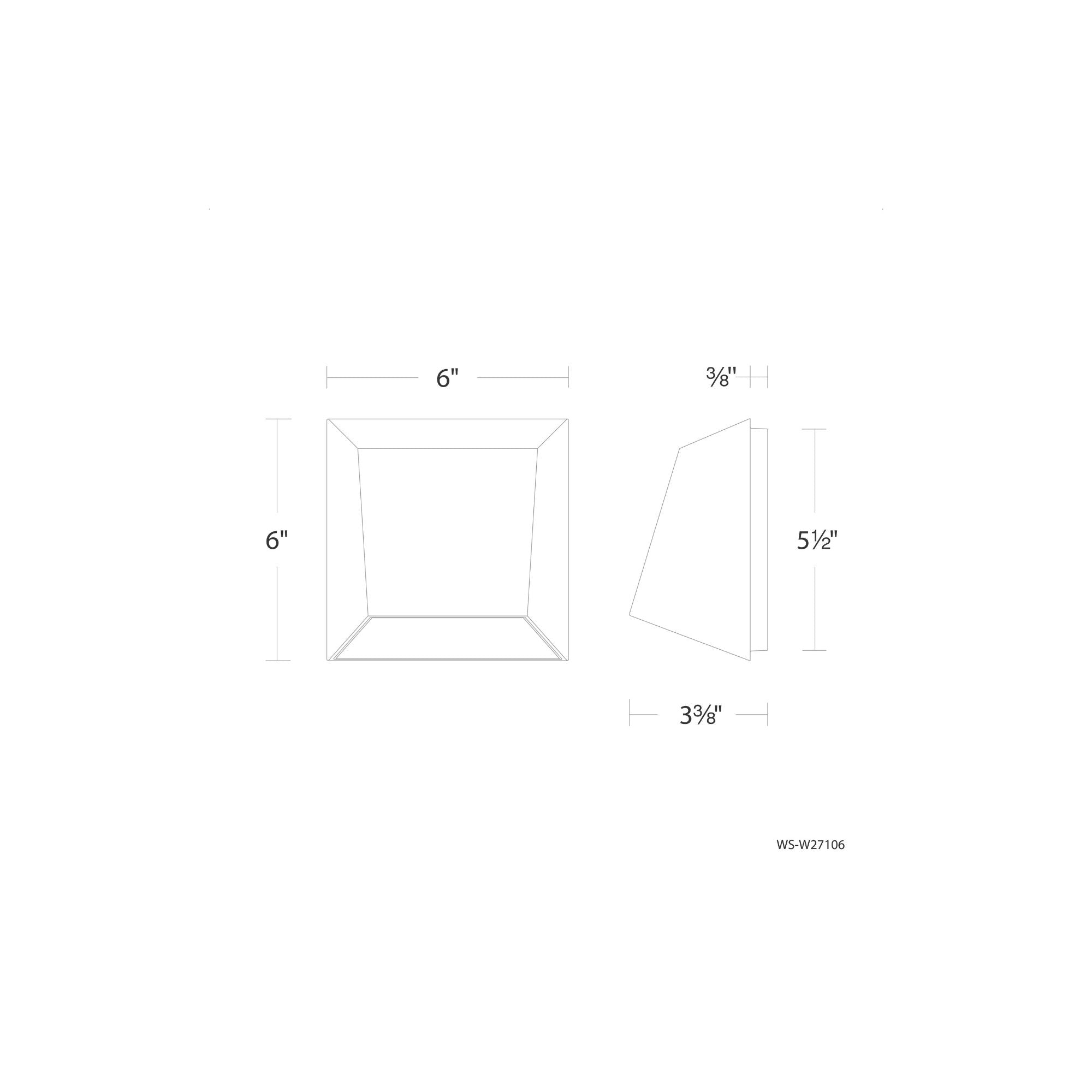 Atlantis 6 in LED Outdoor Wall Sconce CCT Selectable Black Finish - Bees Lighting