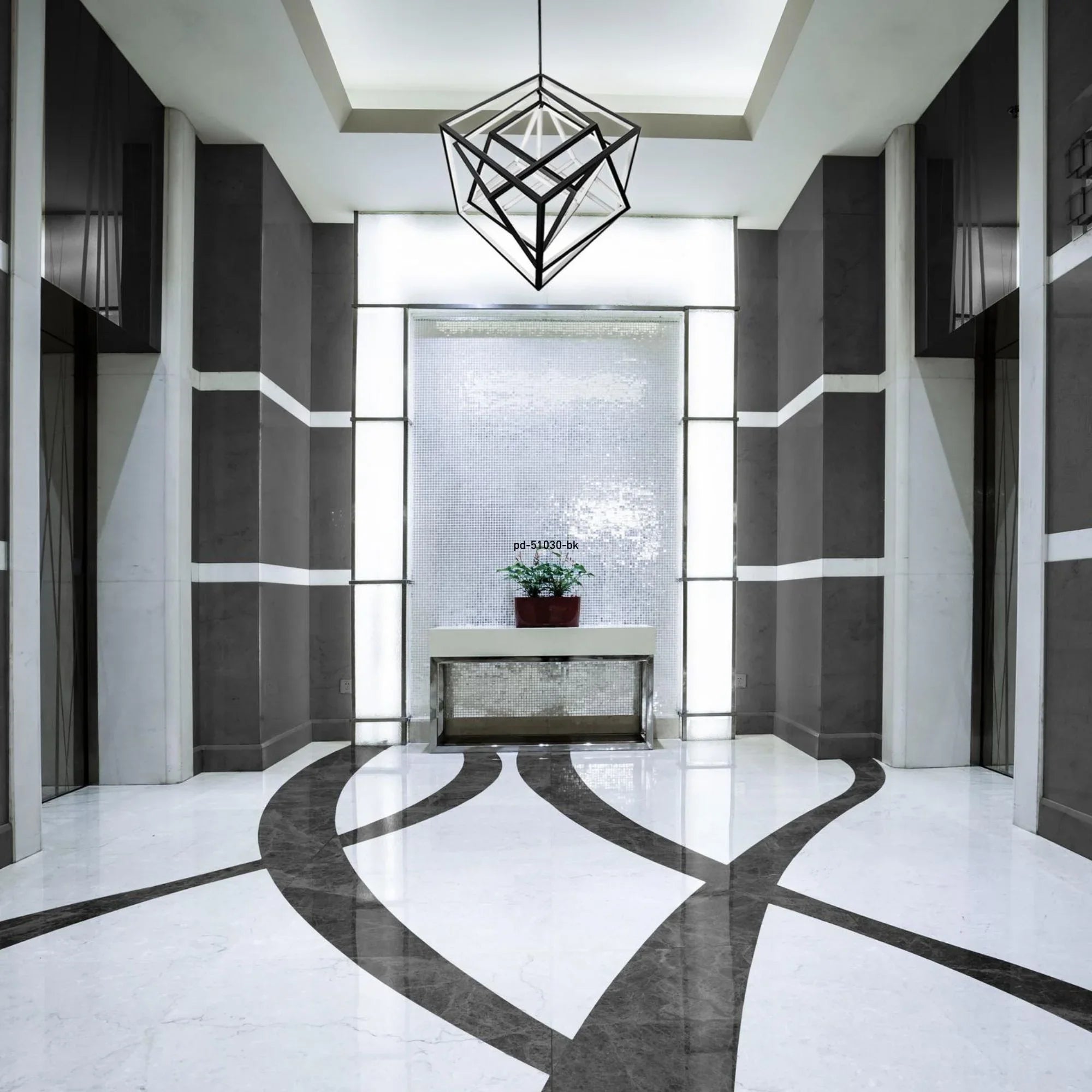 Atlas 50" LED Pendant, 3500K, Black Finish - Bees Lighting