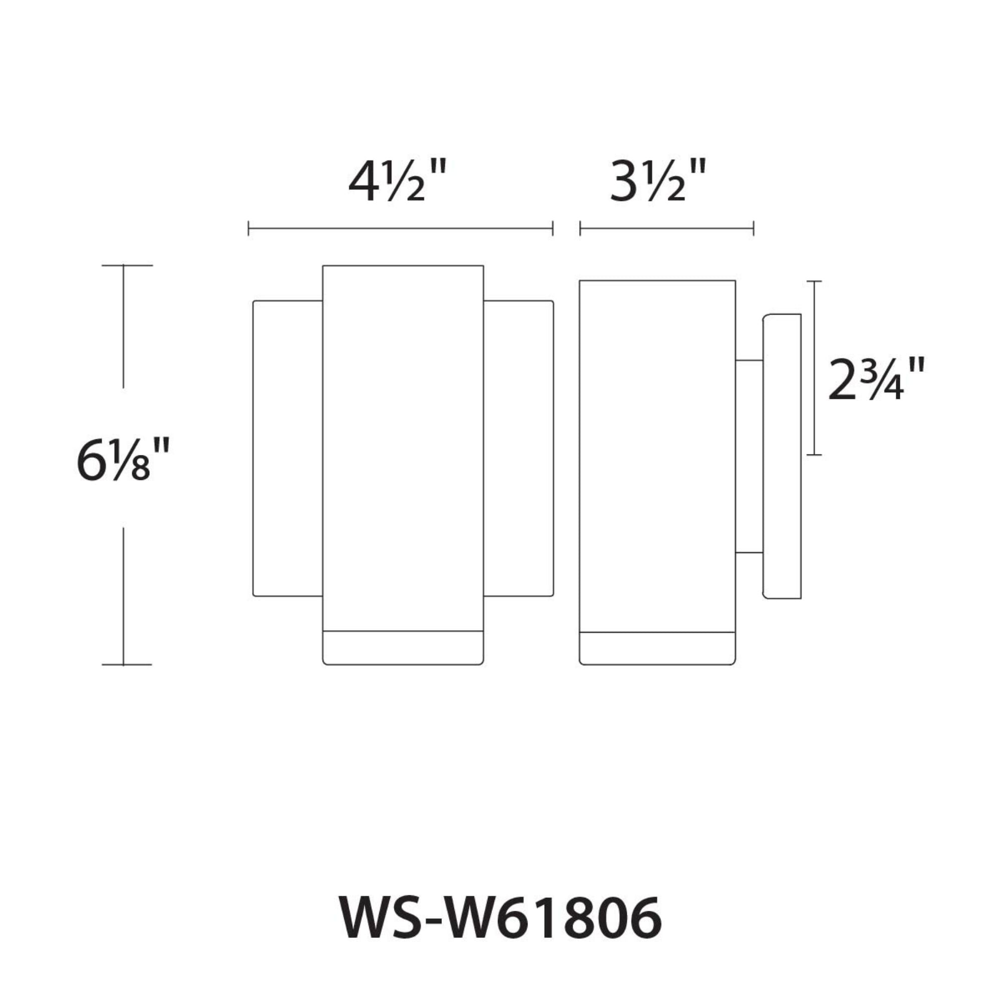 Block 6 in. LED Outdoor Wall Sconce 3000K Black Finish - Bees Lighting