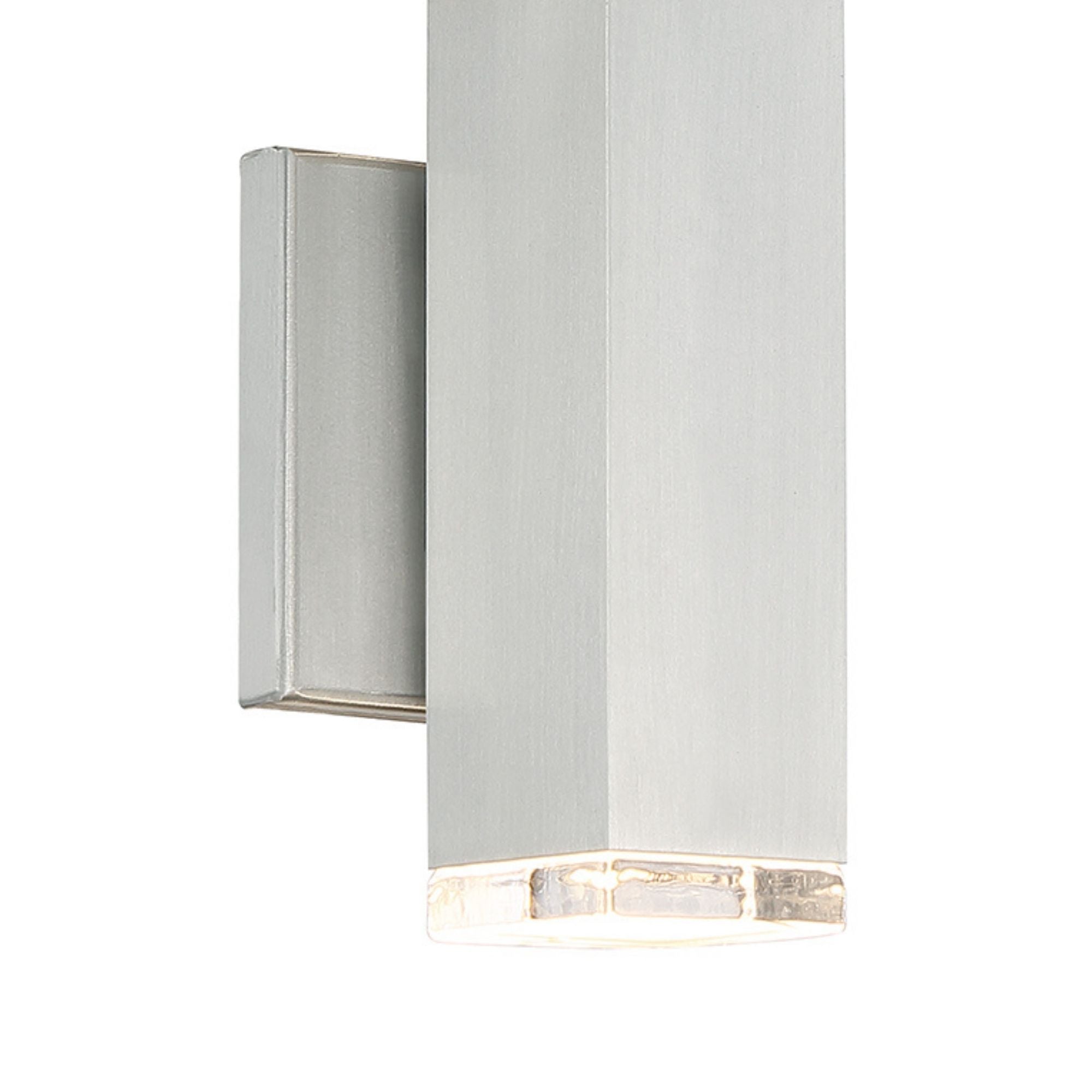 Block 8 in. LED Outdoor Wall Sconce 3000K Aluminum Finish - Bees Lighting