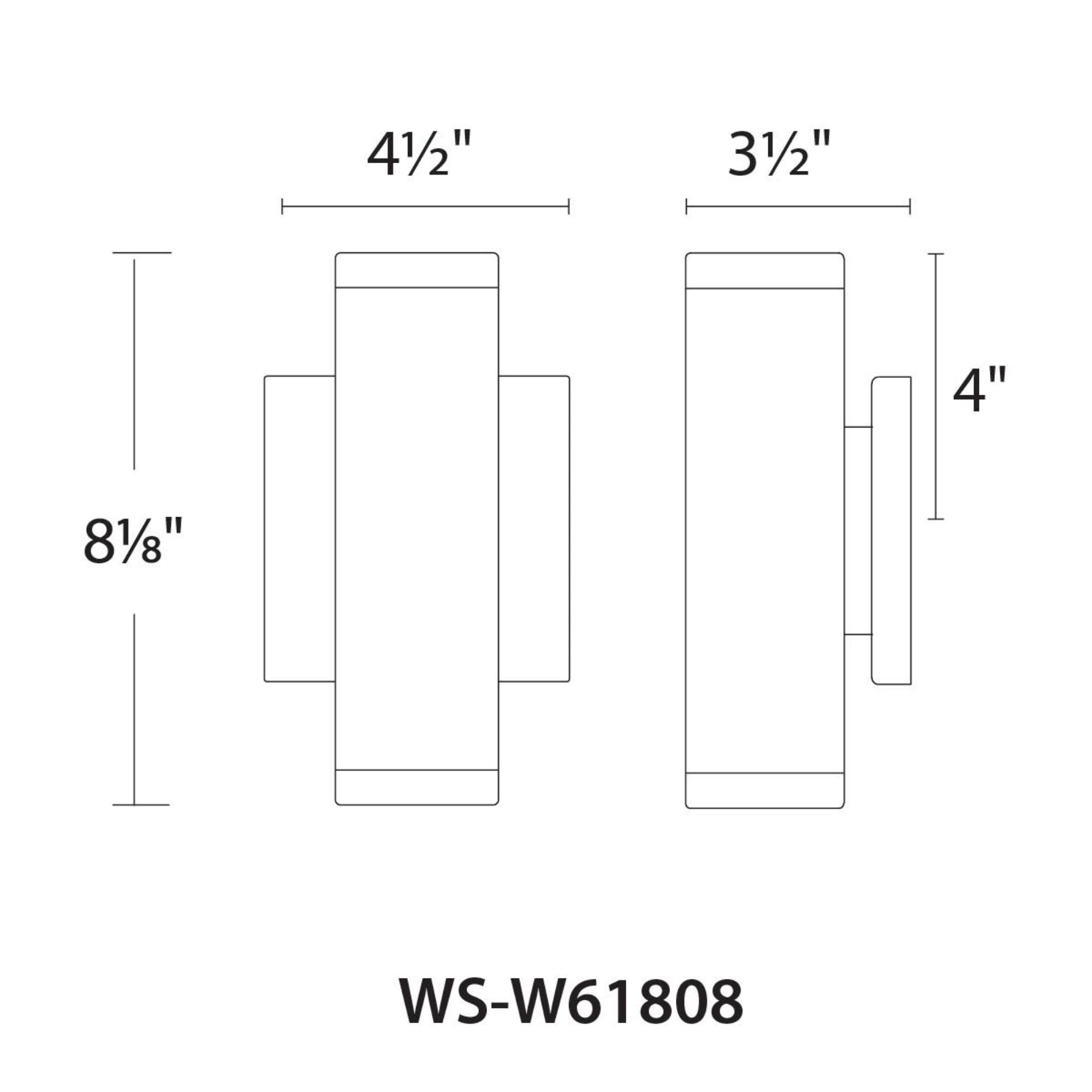 Block 8 in. LED Outdoor Wall Sconce 3000K Aluminum Finish - Bees Lighting