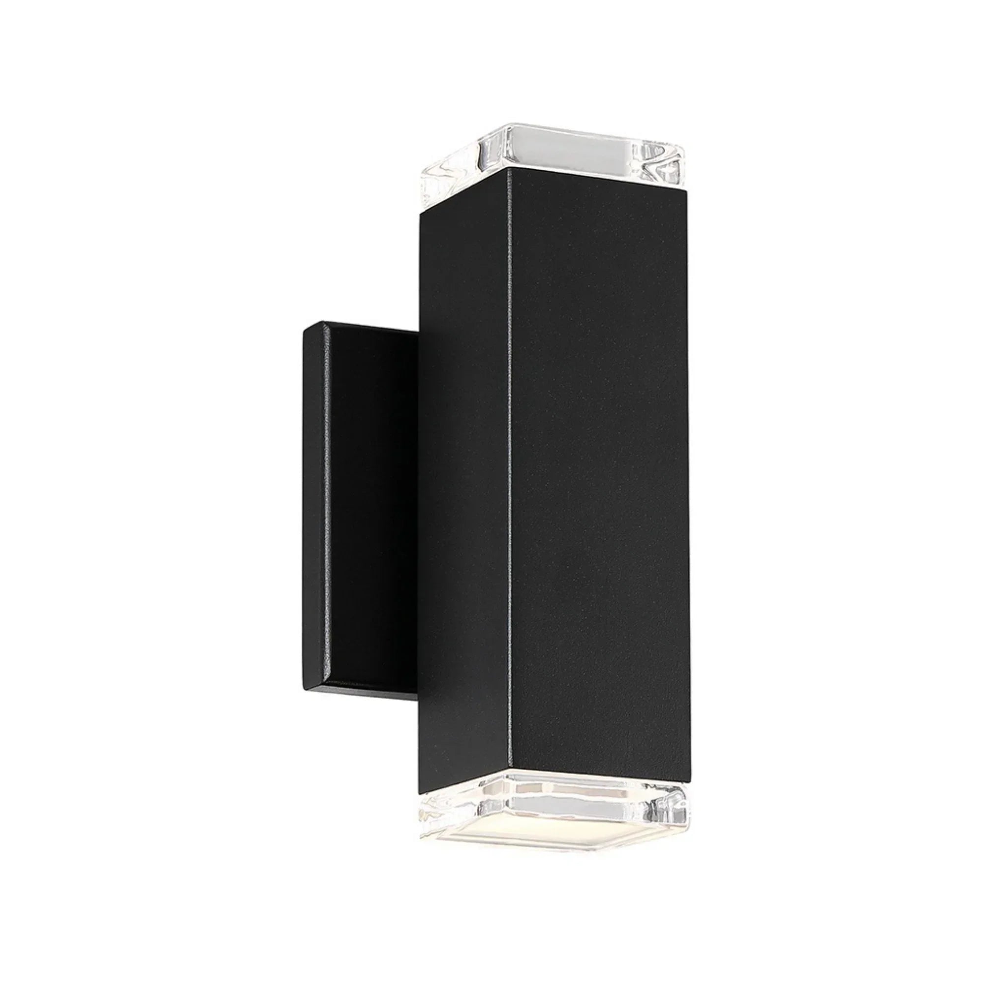 Block 8" LED Wall Light, Black Finish