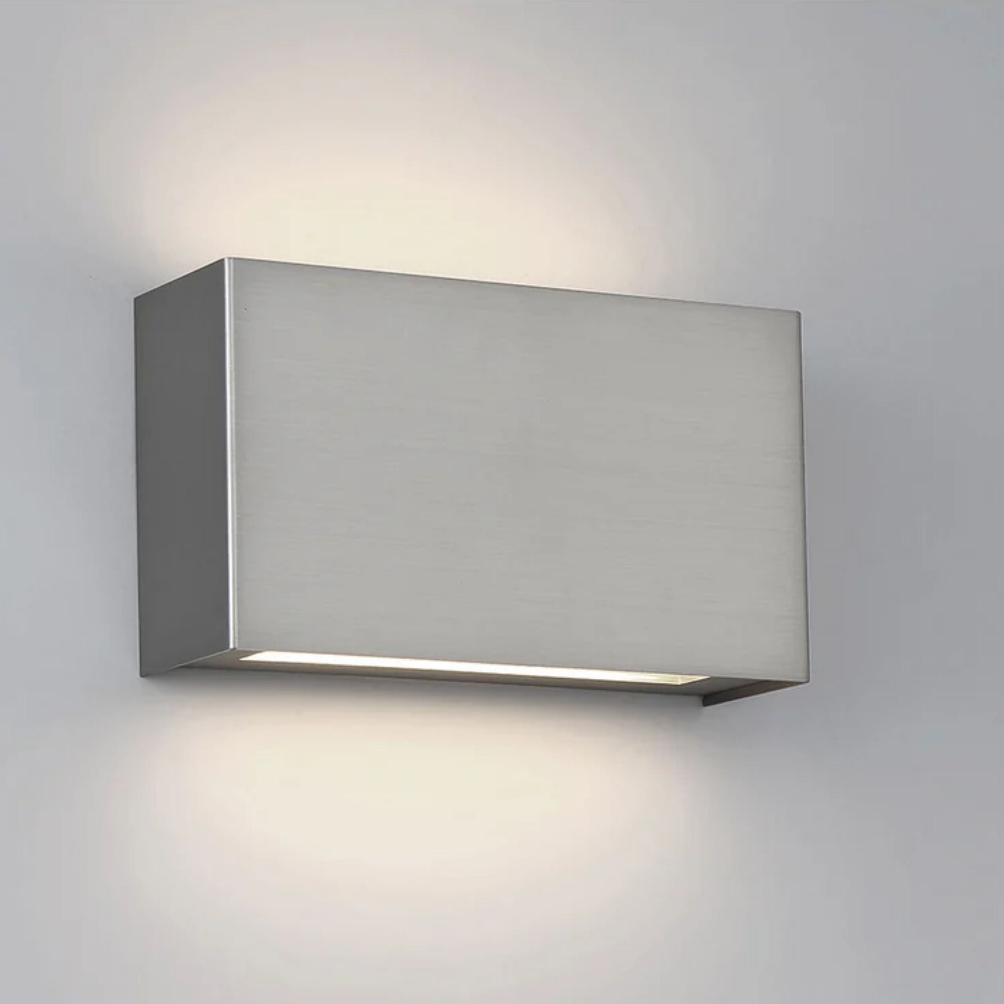 Blok 12 In LED Wall Light 3000K Nickel Finish - Bees Lighting
