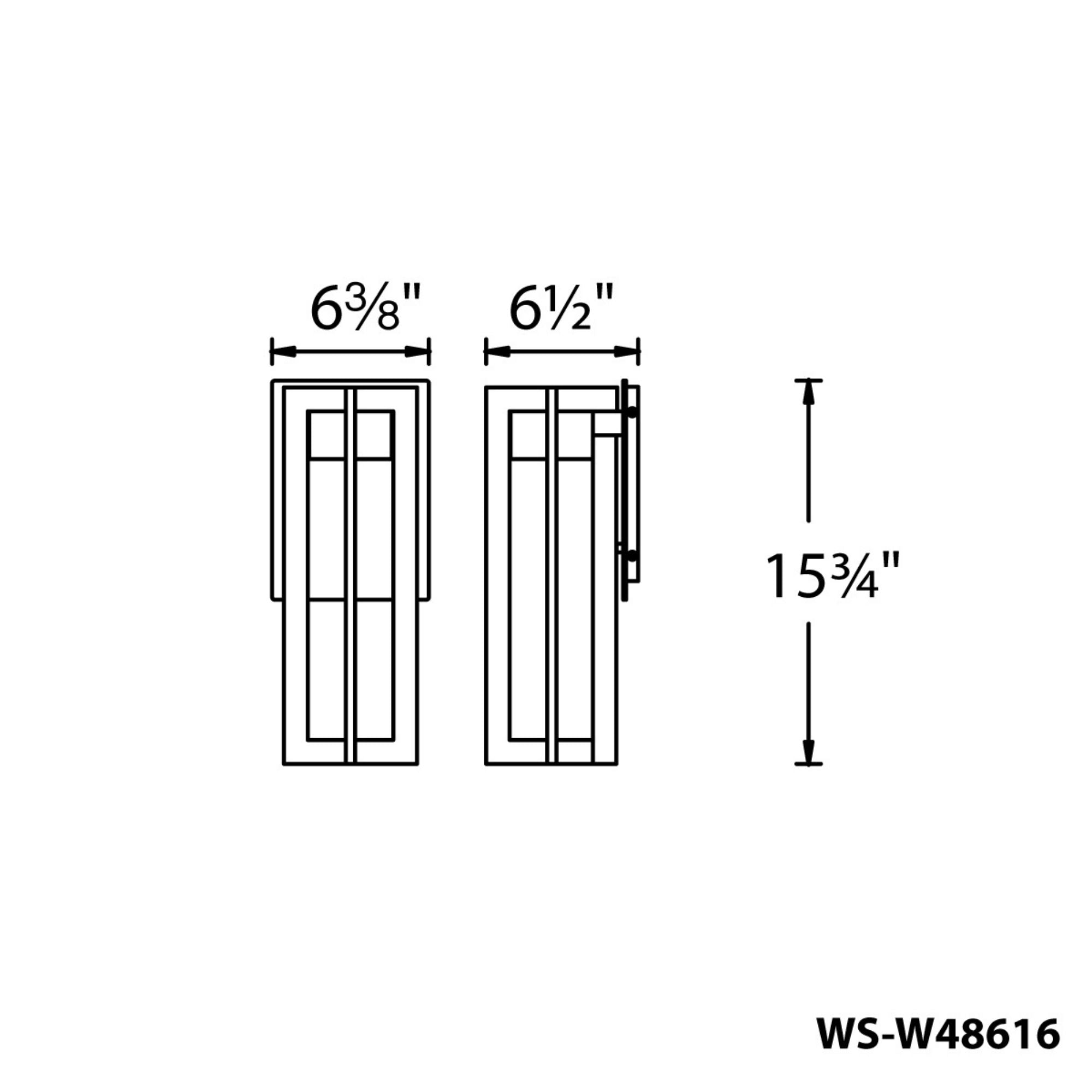 Chamber 16 in. LED Outdoor Wall Sconce 3000K Black Finish - Bees Lighting