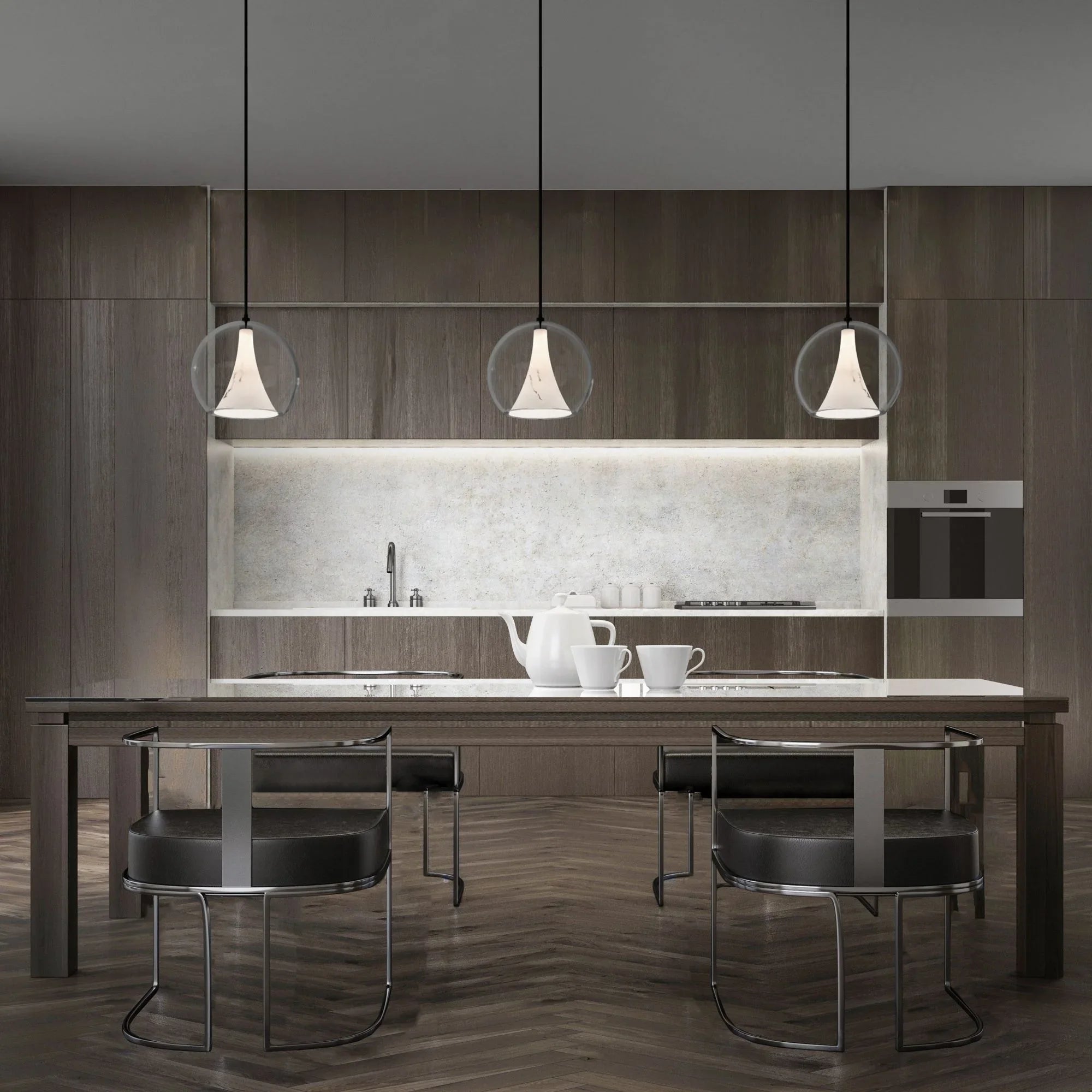 Chantilly 14" LED Pendant, Black Finish - Bees Lighting