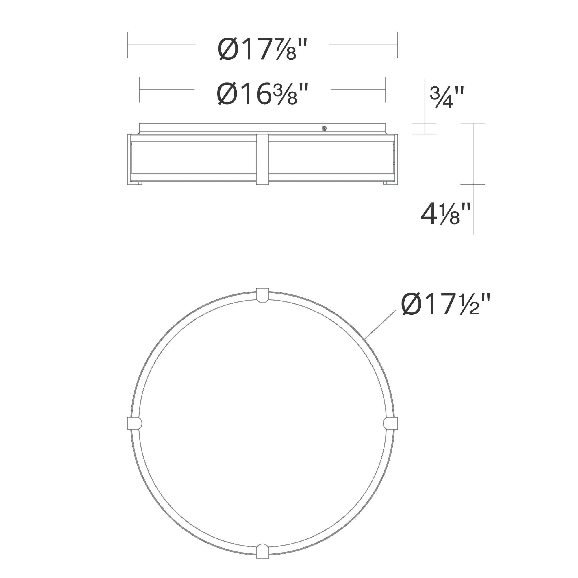 Constantine 18 in. LED Flush Mount Light Brass Finish - Bees Lighting