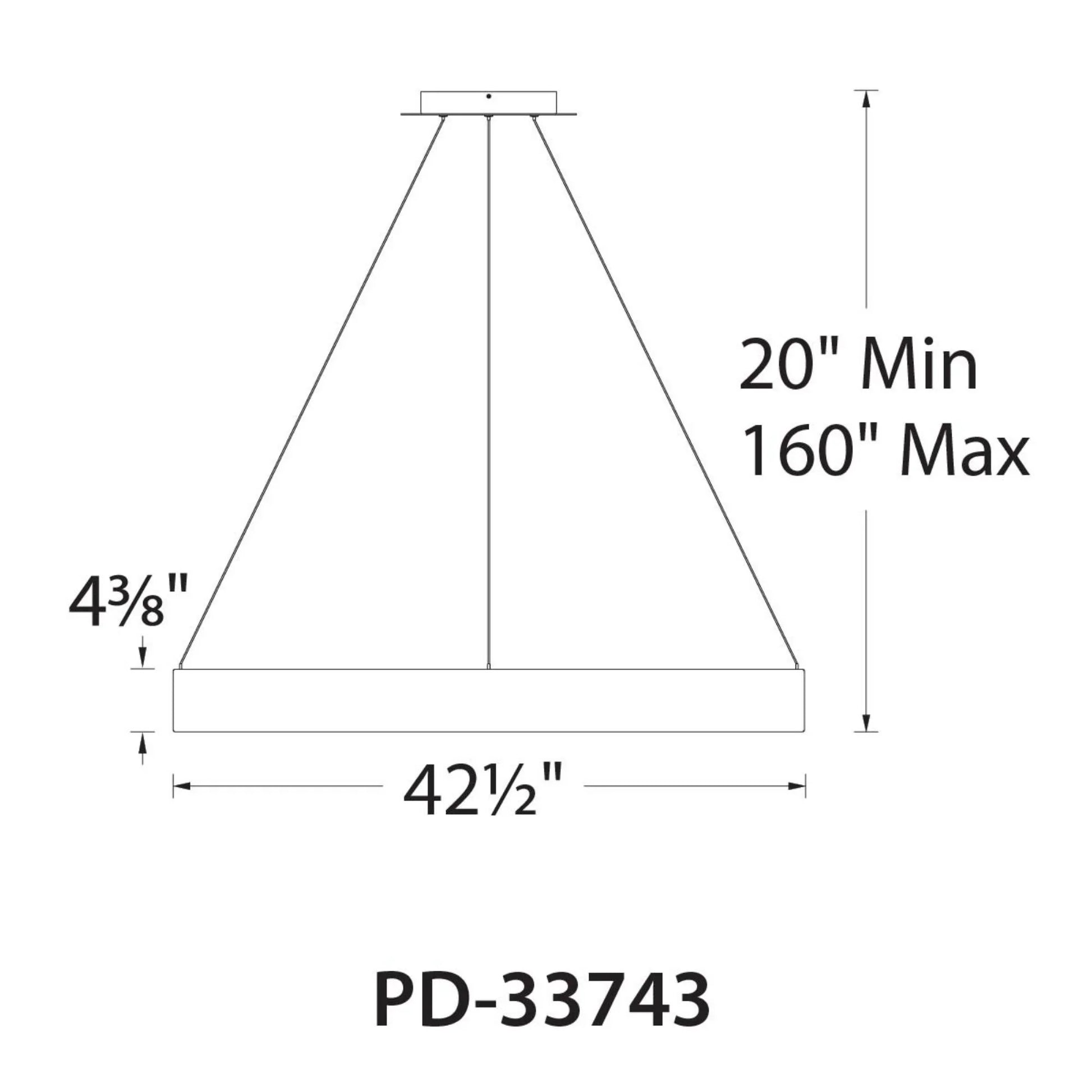 Corso 43" LED Pendant, Brushed Aluminum Finish - Bees Lighting
