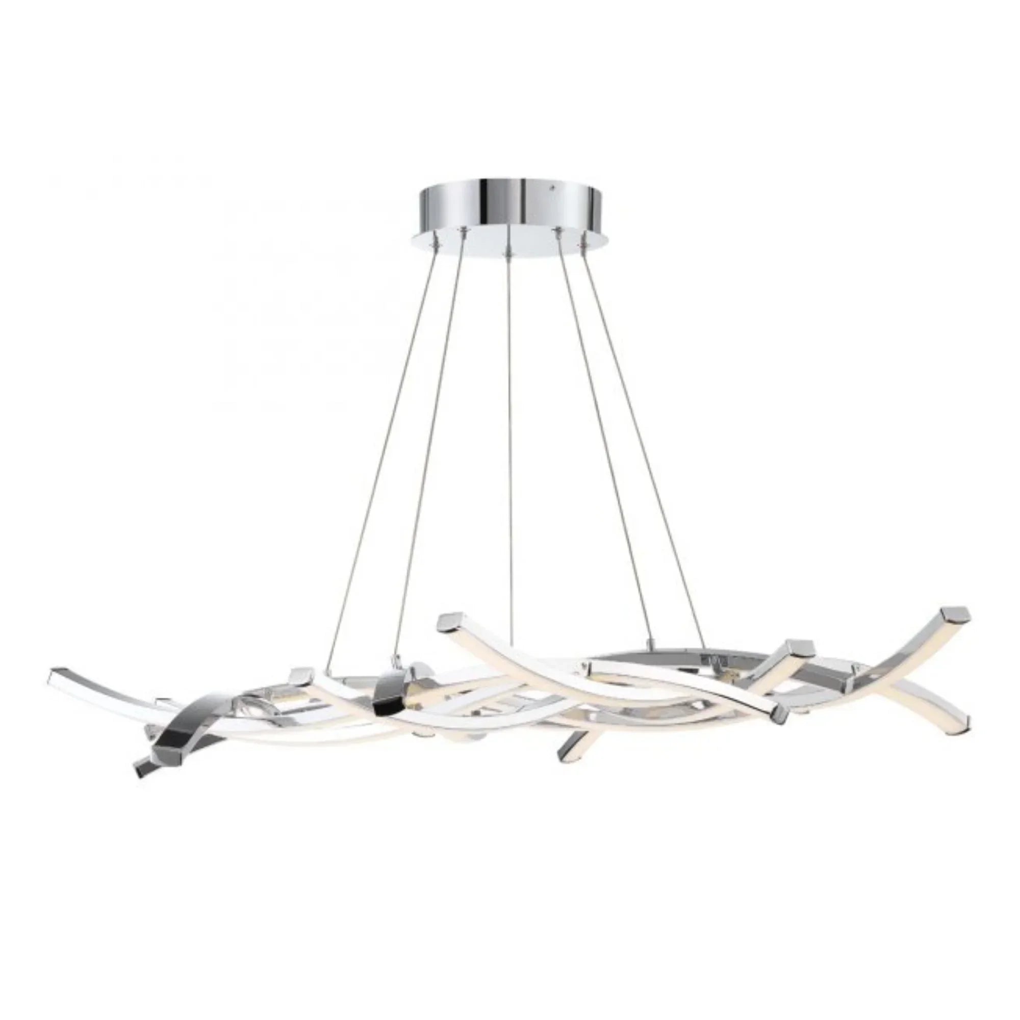 Divergence 64" LED Chandelier, Chrome Finish