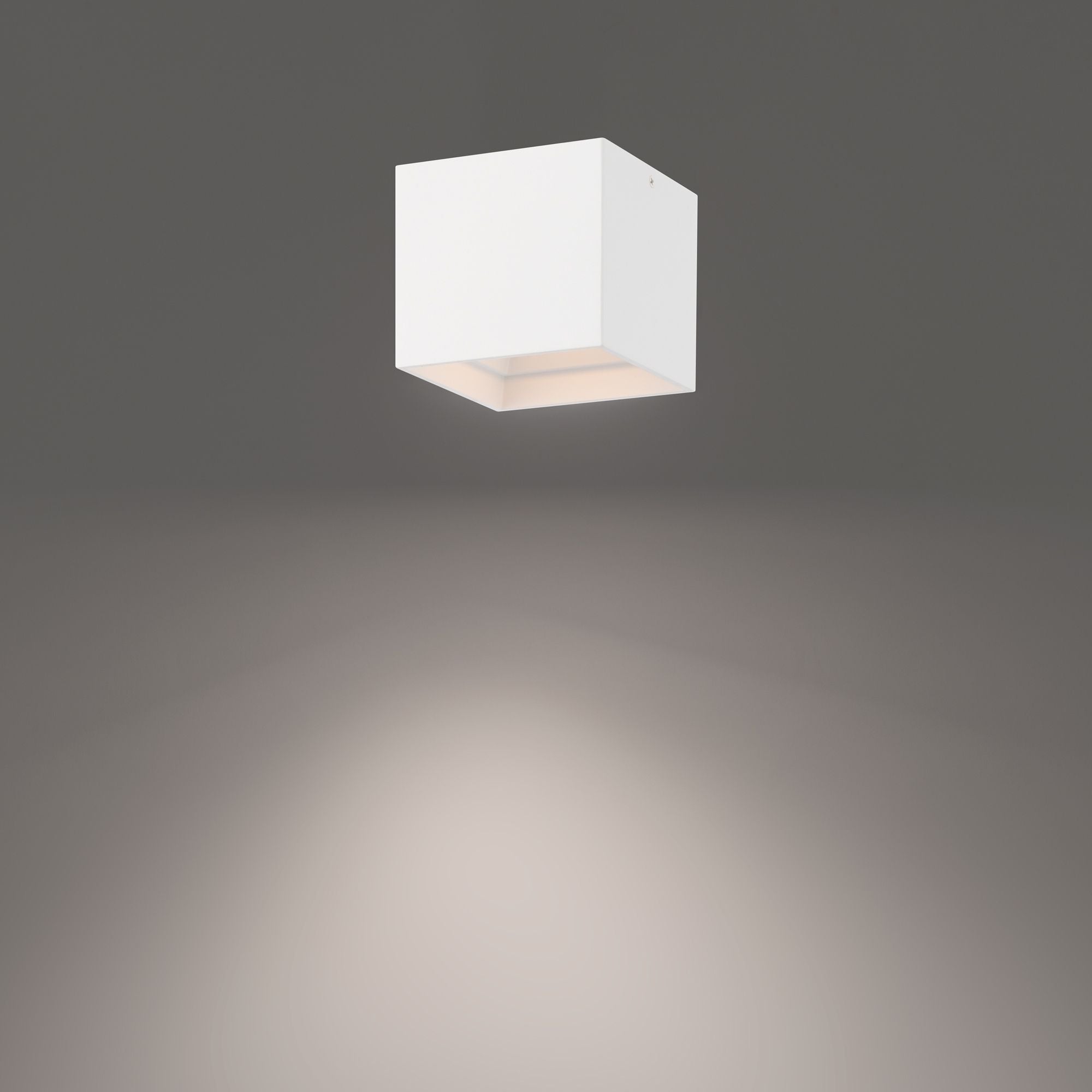 DOWNTOWN 5 in. Square LED Outdoor Flush Mount 3000K White finish - Bees Lighting
