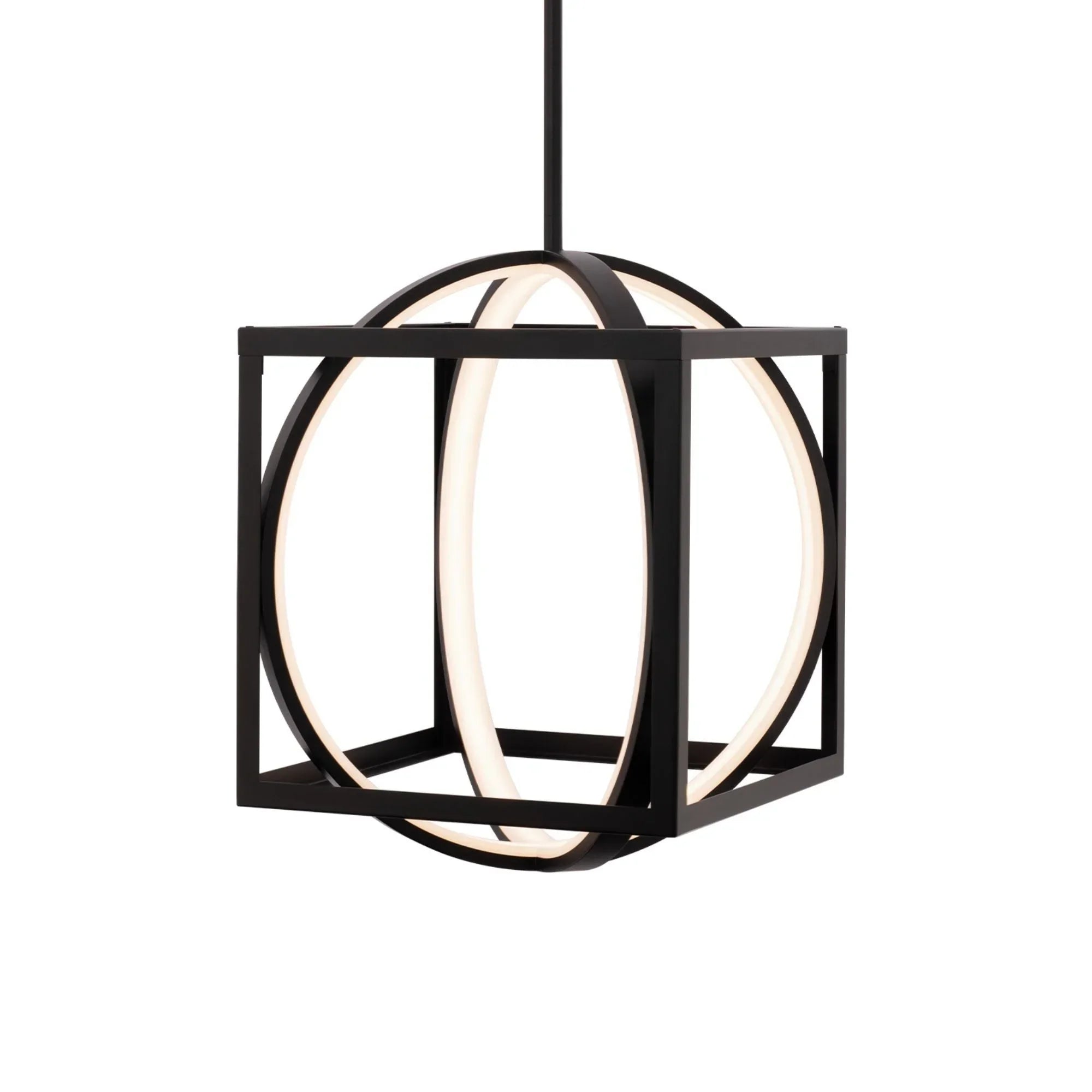 Geometrix 17" LED Pendant, Black Finish