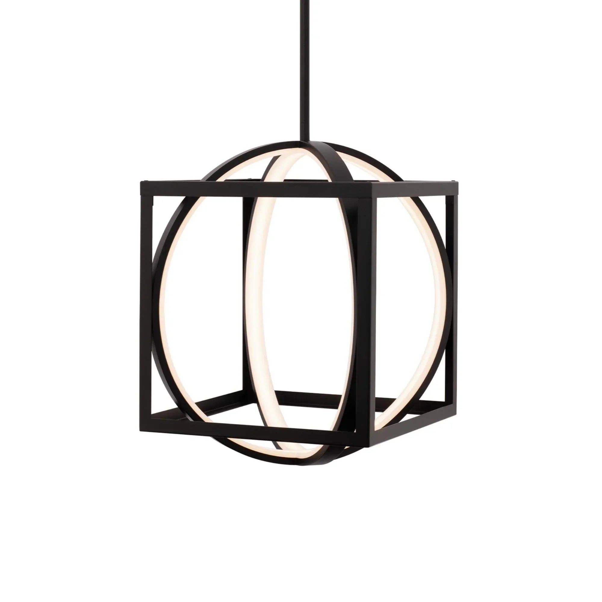 Geometrix 26" LED Pendant, Black Finish