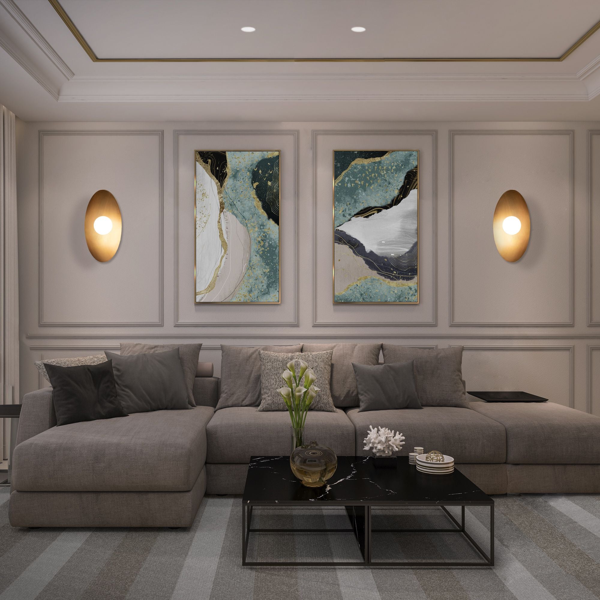 Glamour 18 in. LED Wall Light 3000K Brass finish