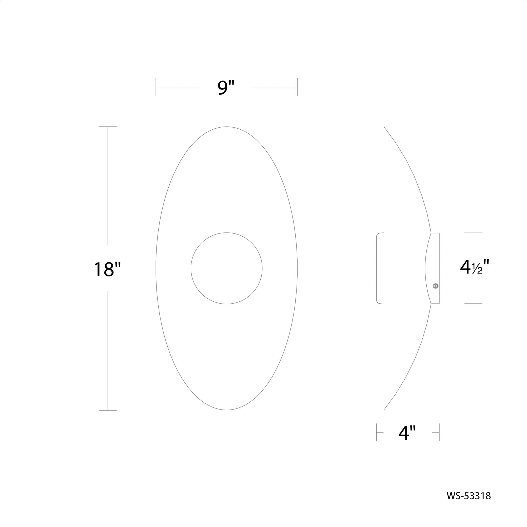 Glamour 18 in. LED Wall Light 3000K Brass finish